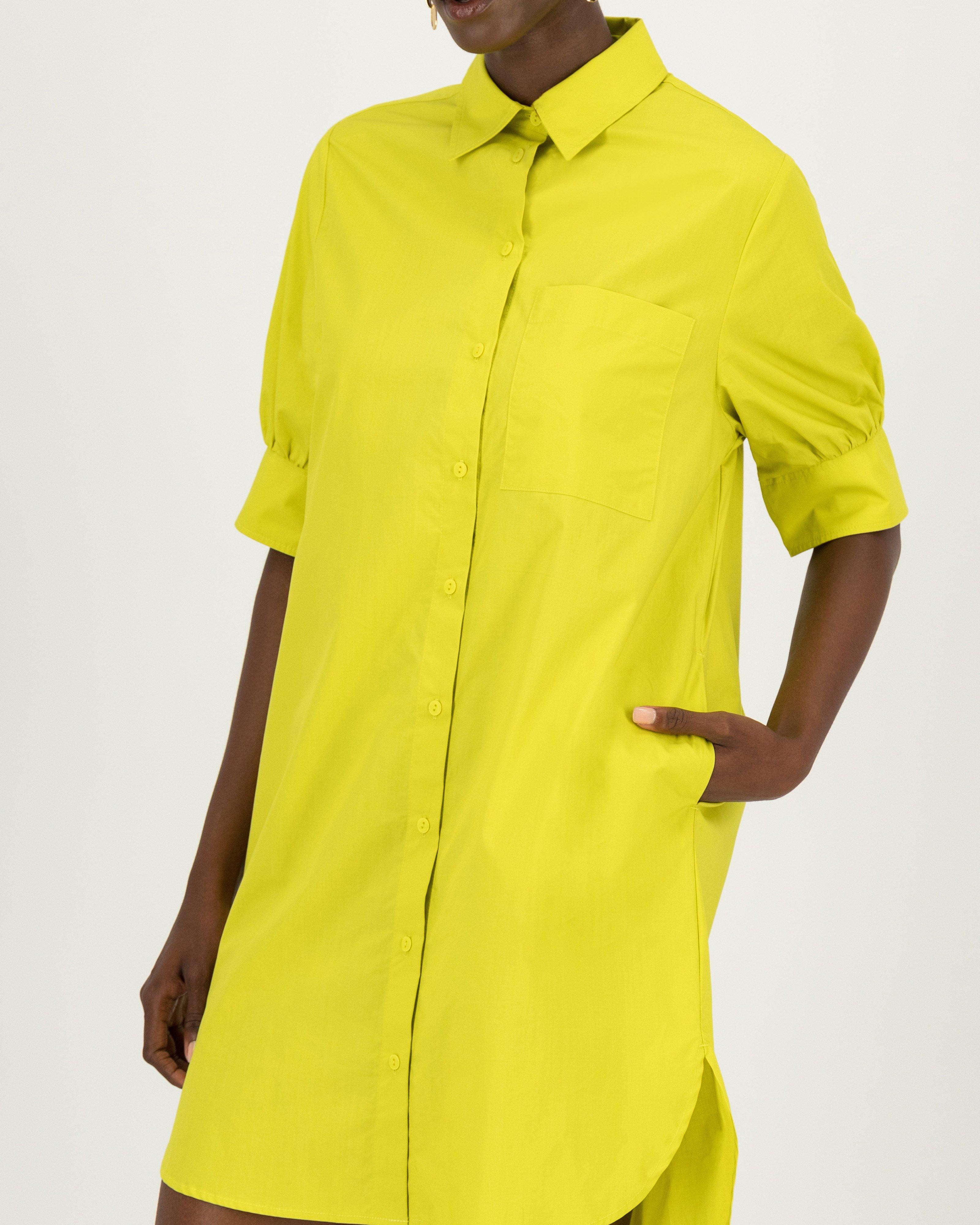 Poetry Opal Shirt Dress -  yellow