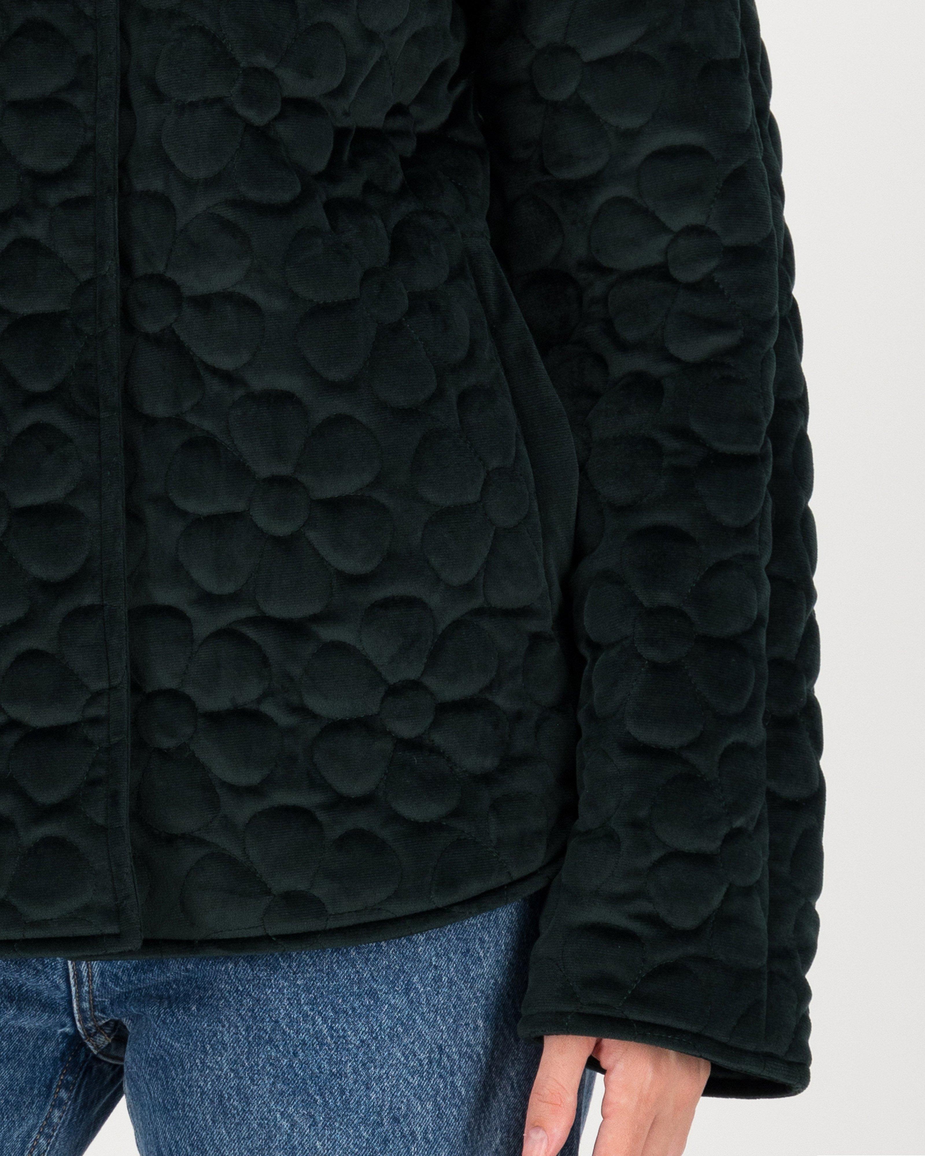 Rebecca Velvet Quilted Puffer -  bottlegreen