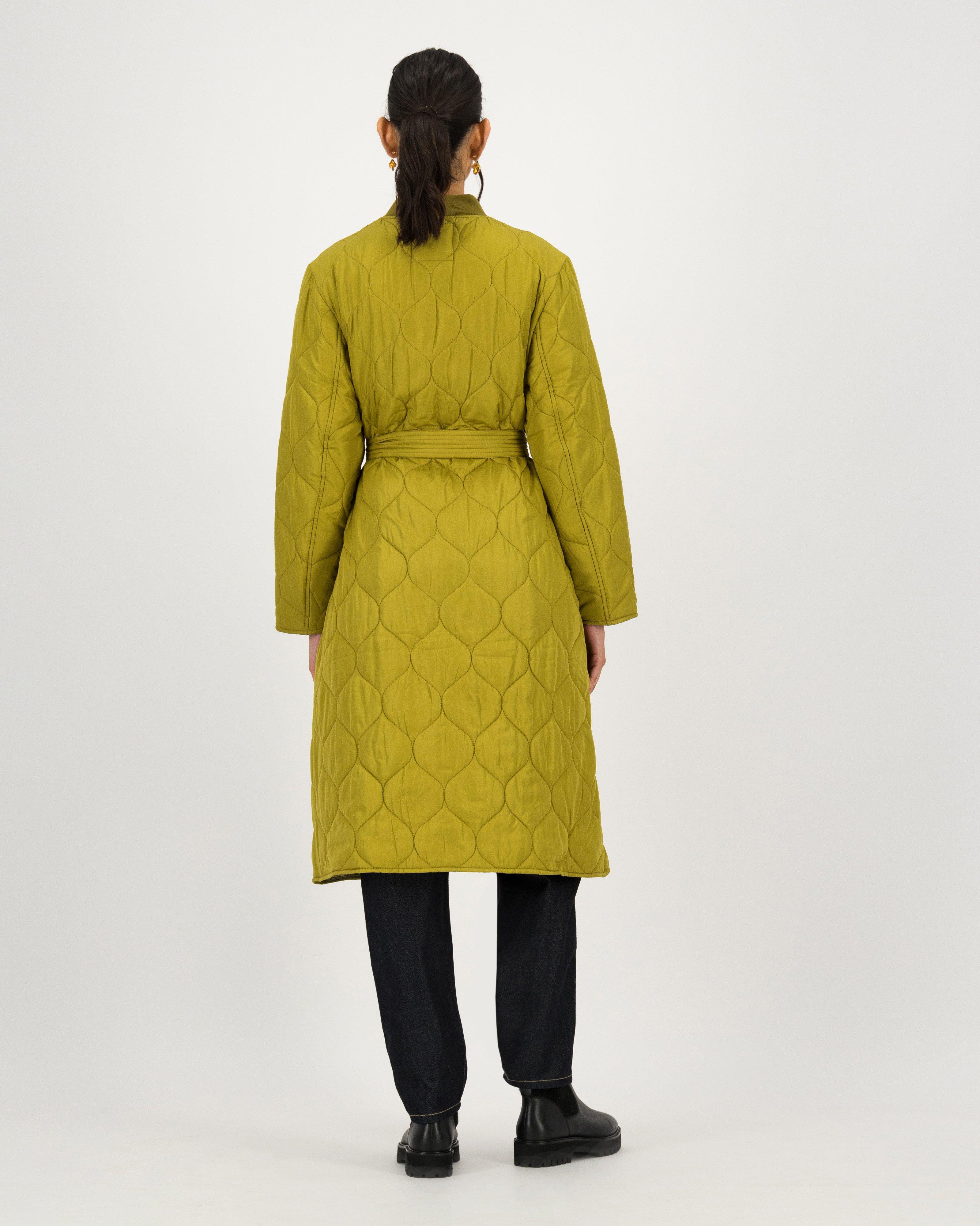 Jolie Quilted Coat -  green