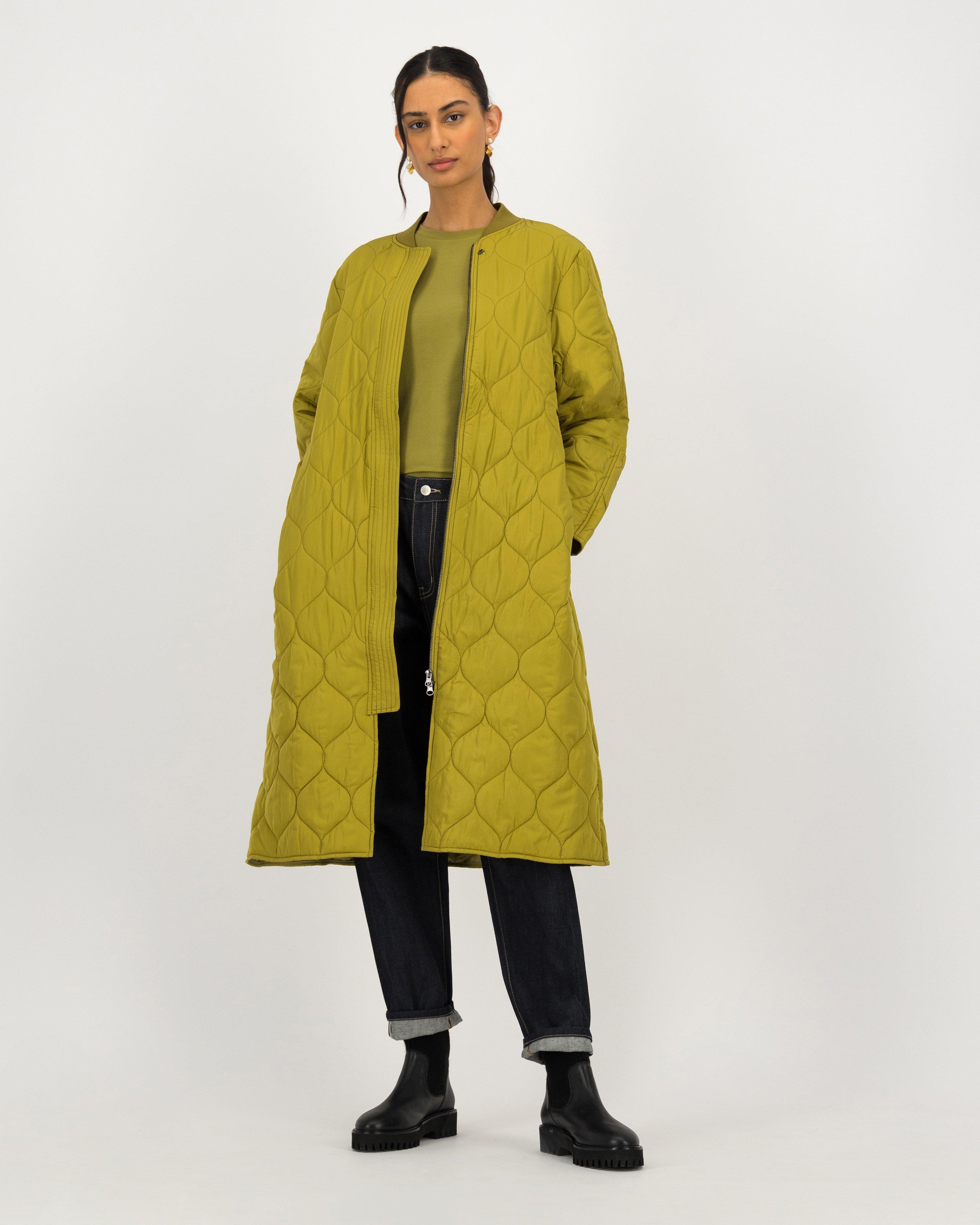 Jolie Quilted Coat -  green