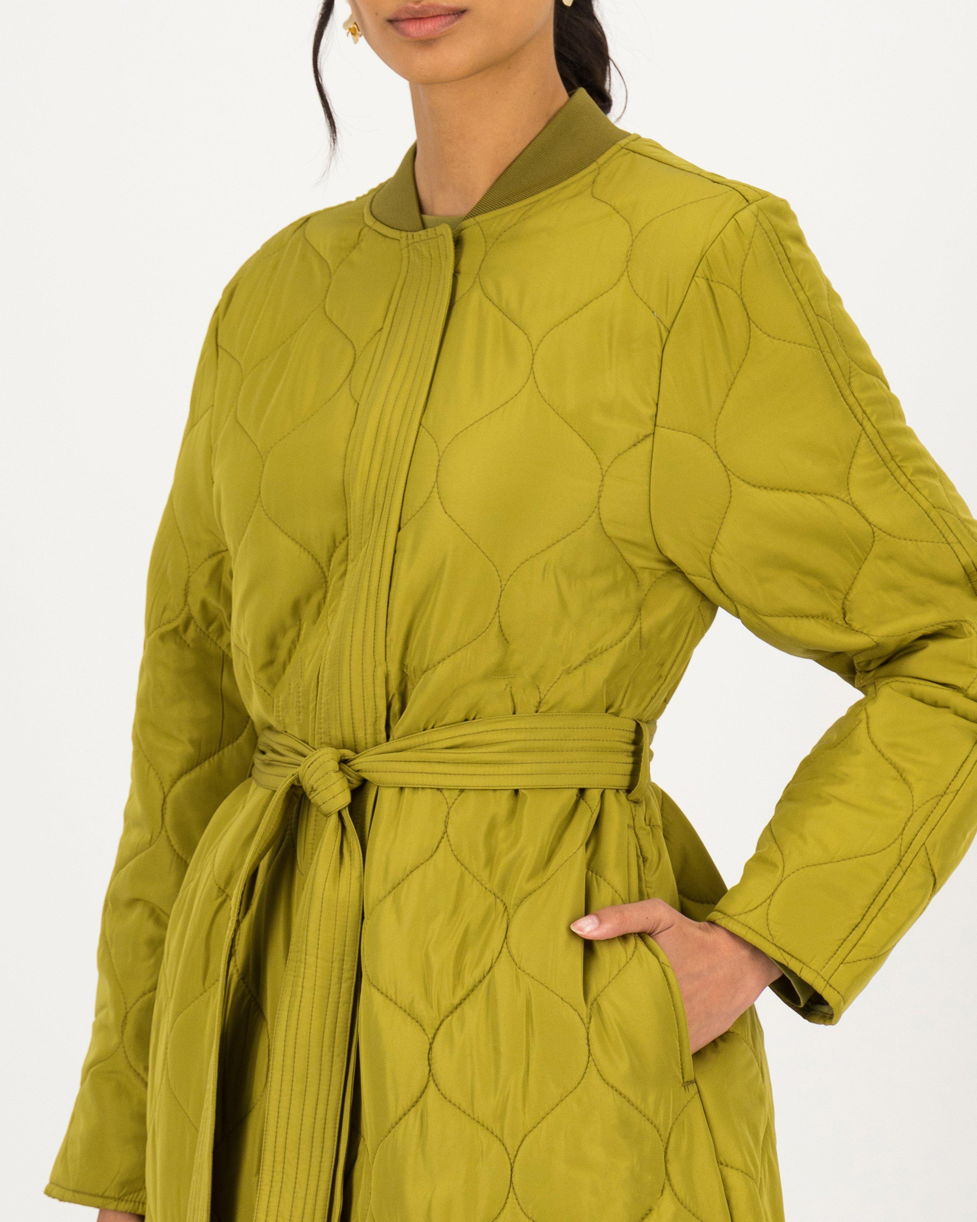 Jolie Quilted Coat -  green