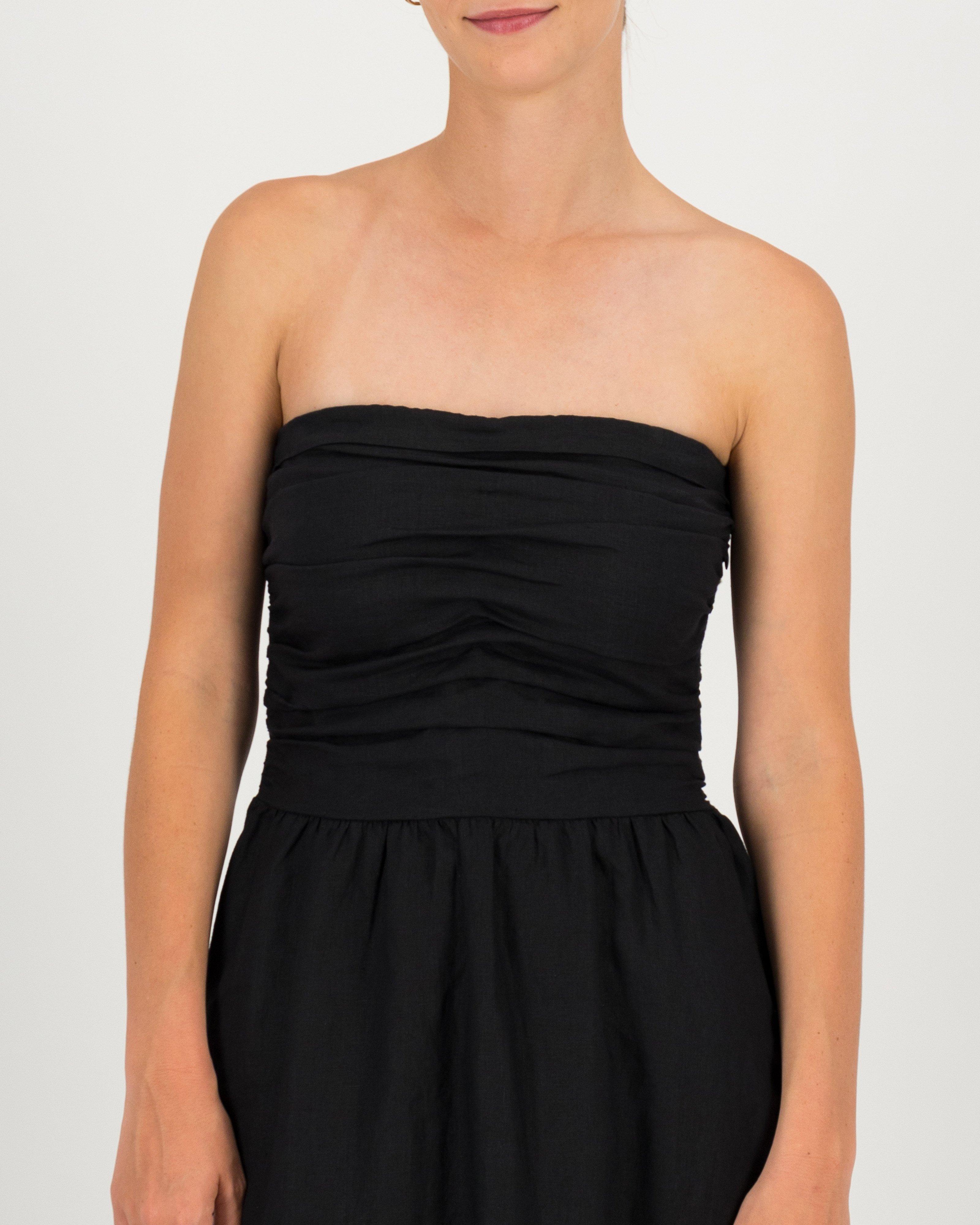 Perth Strapless Dress -  black