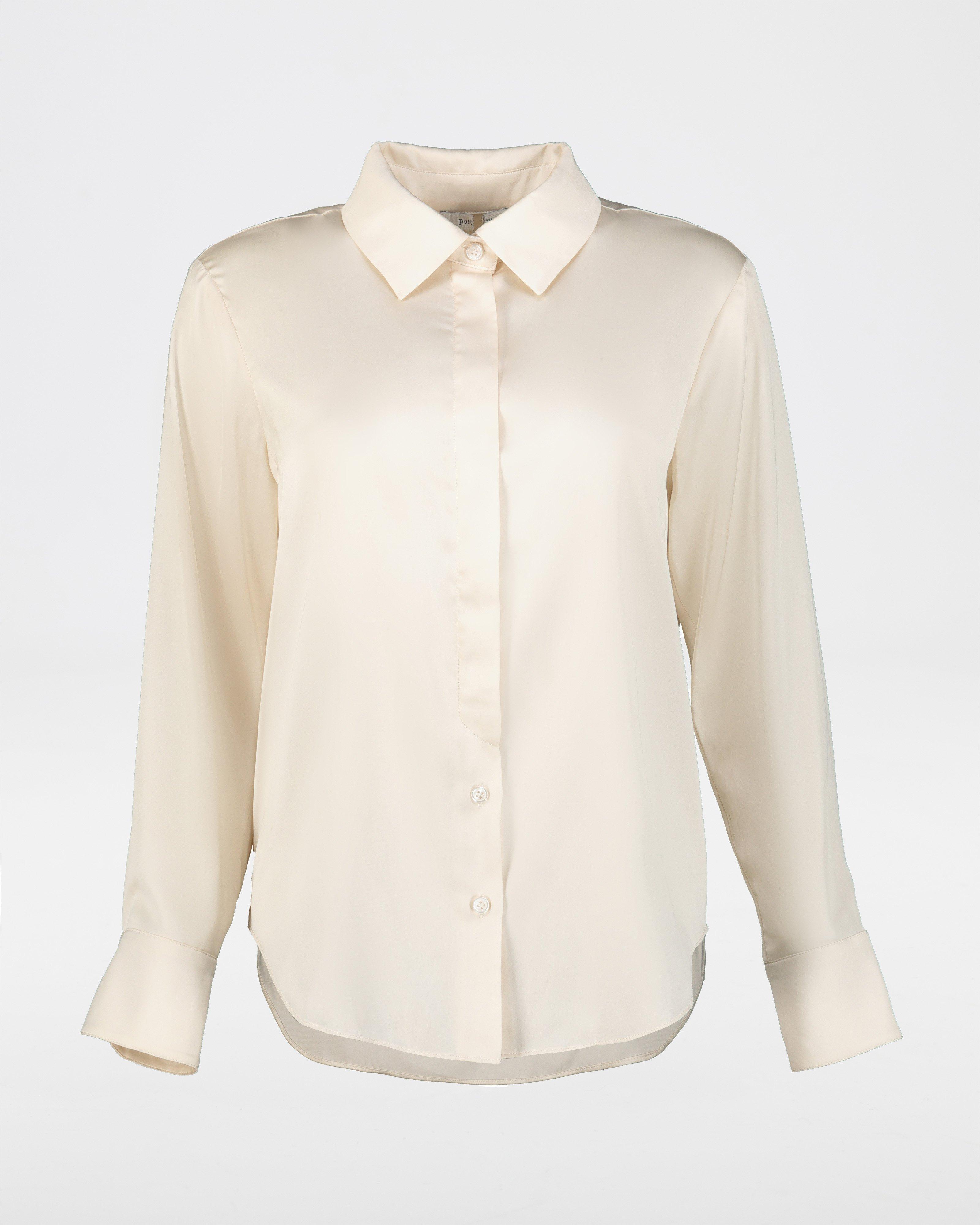 Jessie Satin Blouse -  milk