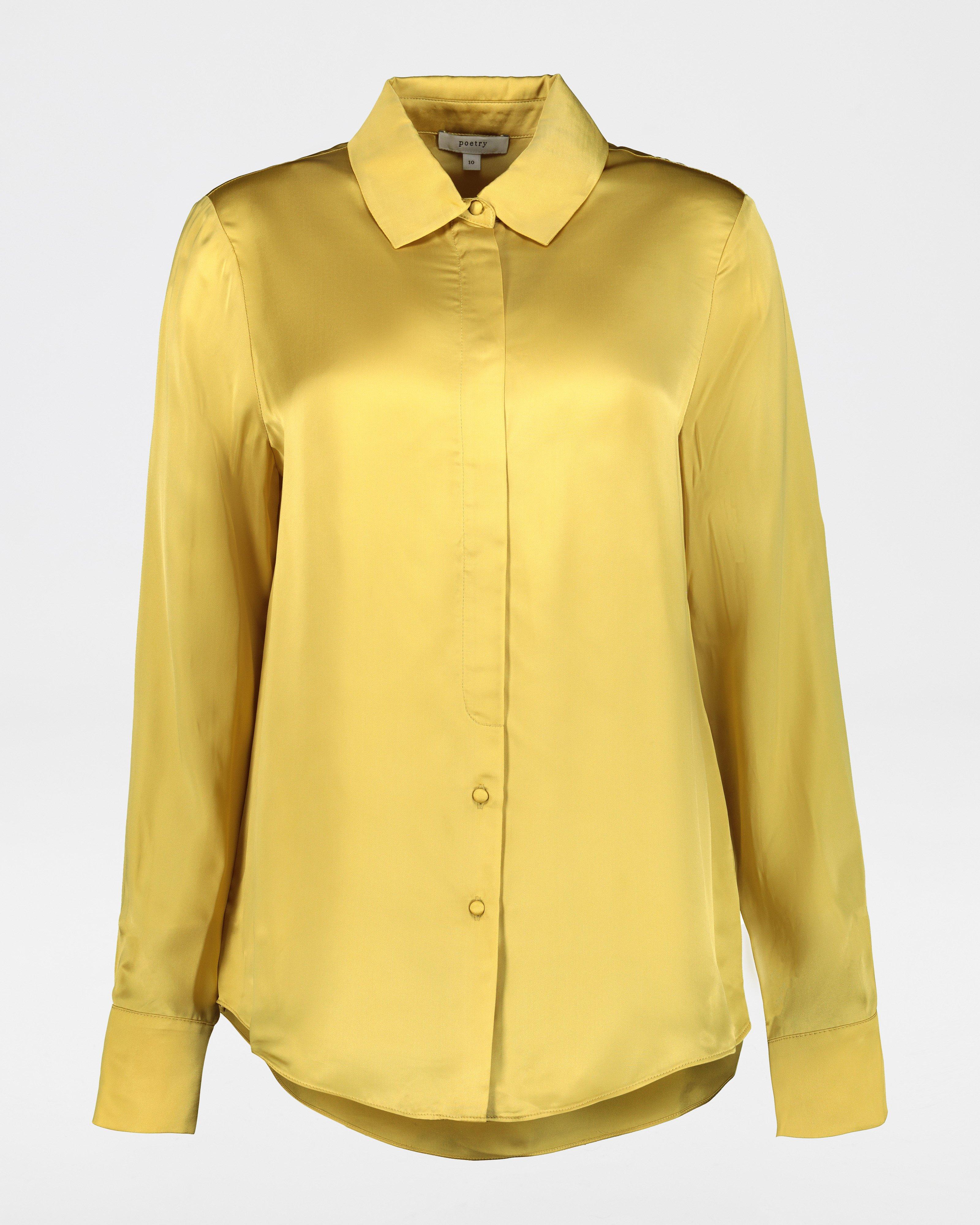 Jessie Satin Blouse -  yellow