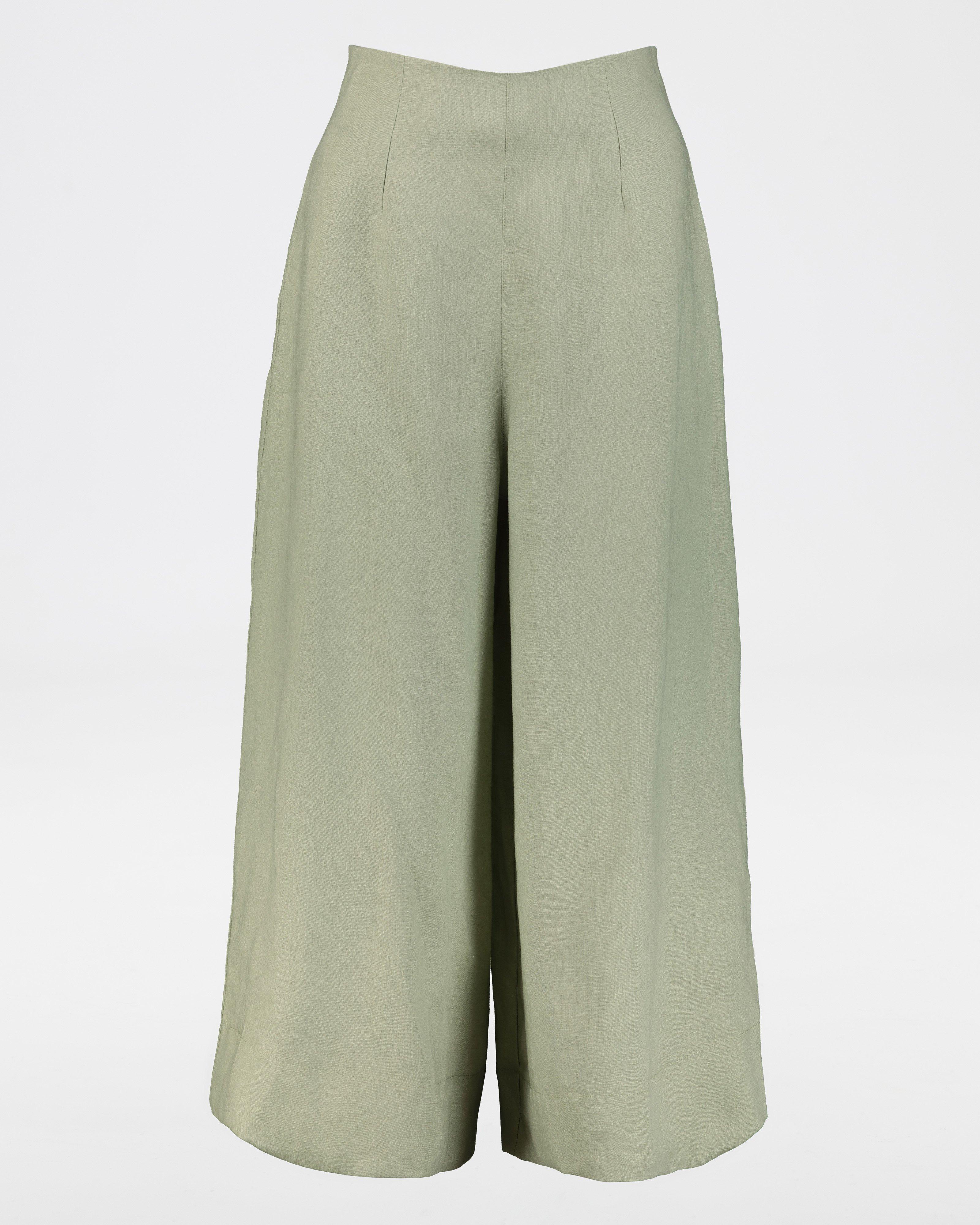 Cecilia Linen Pants -  sage