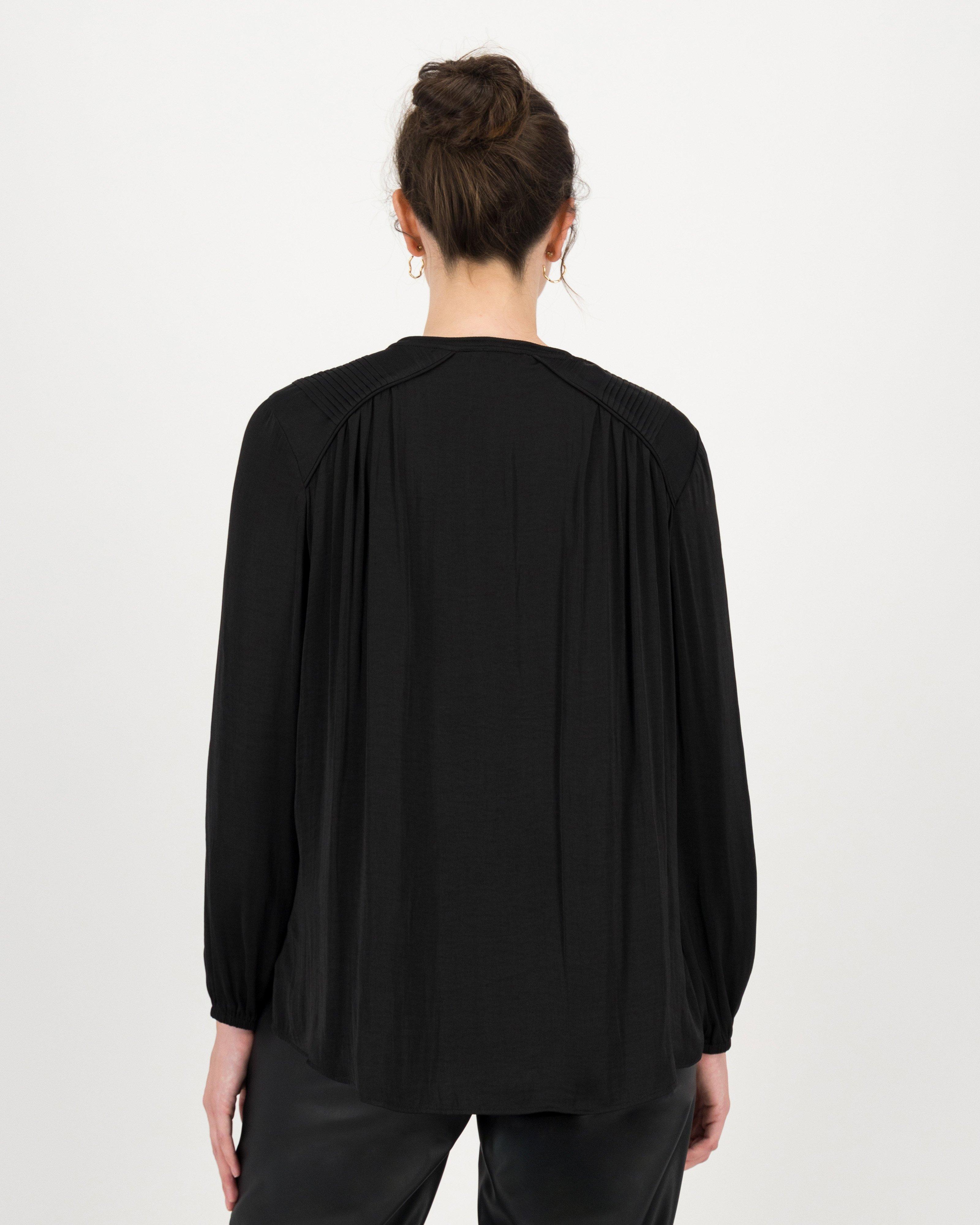 Tracey Feminine Blouse -  black