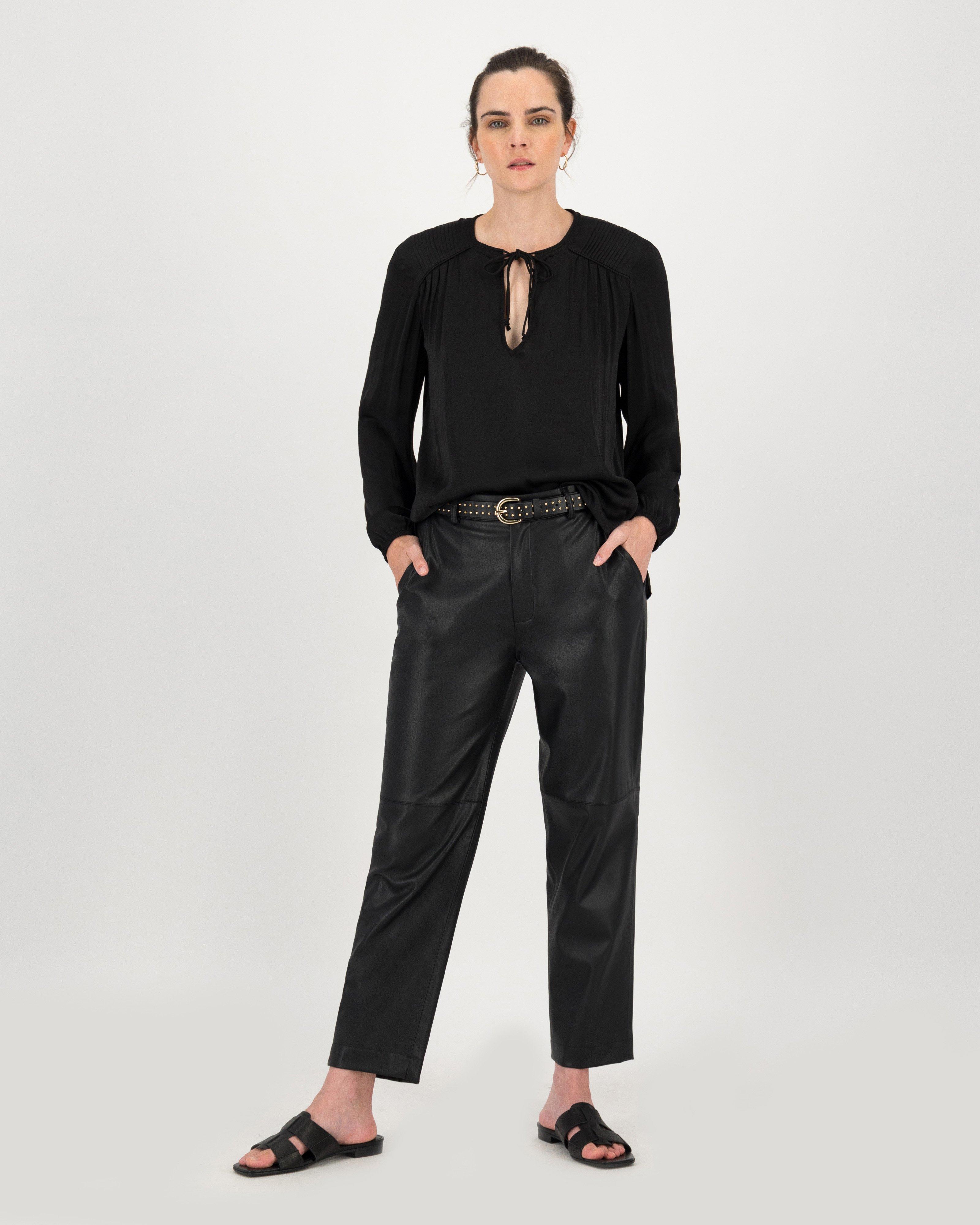 Tracey Feminine Blouse -  black