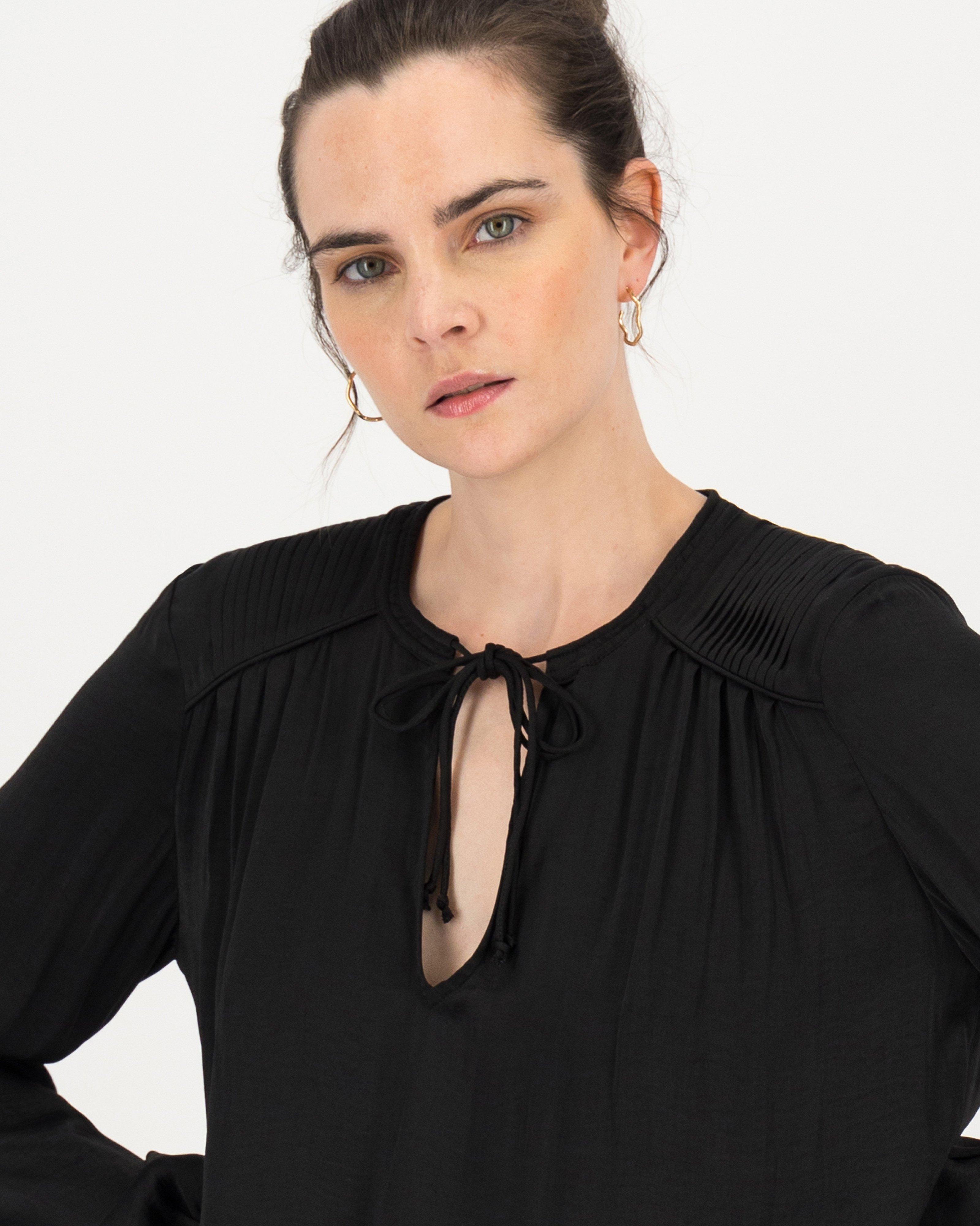 Tracey Feminine Blouse -  black