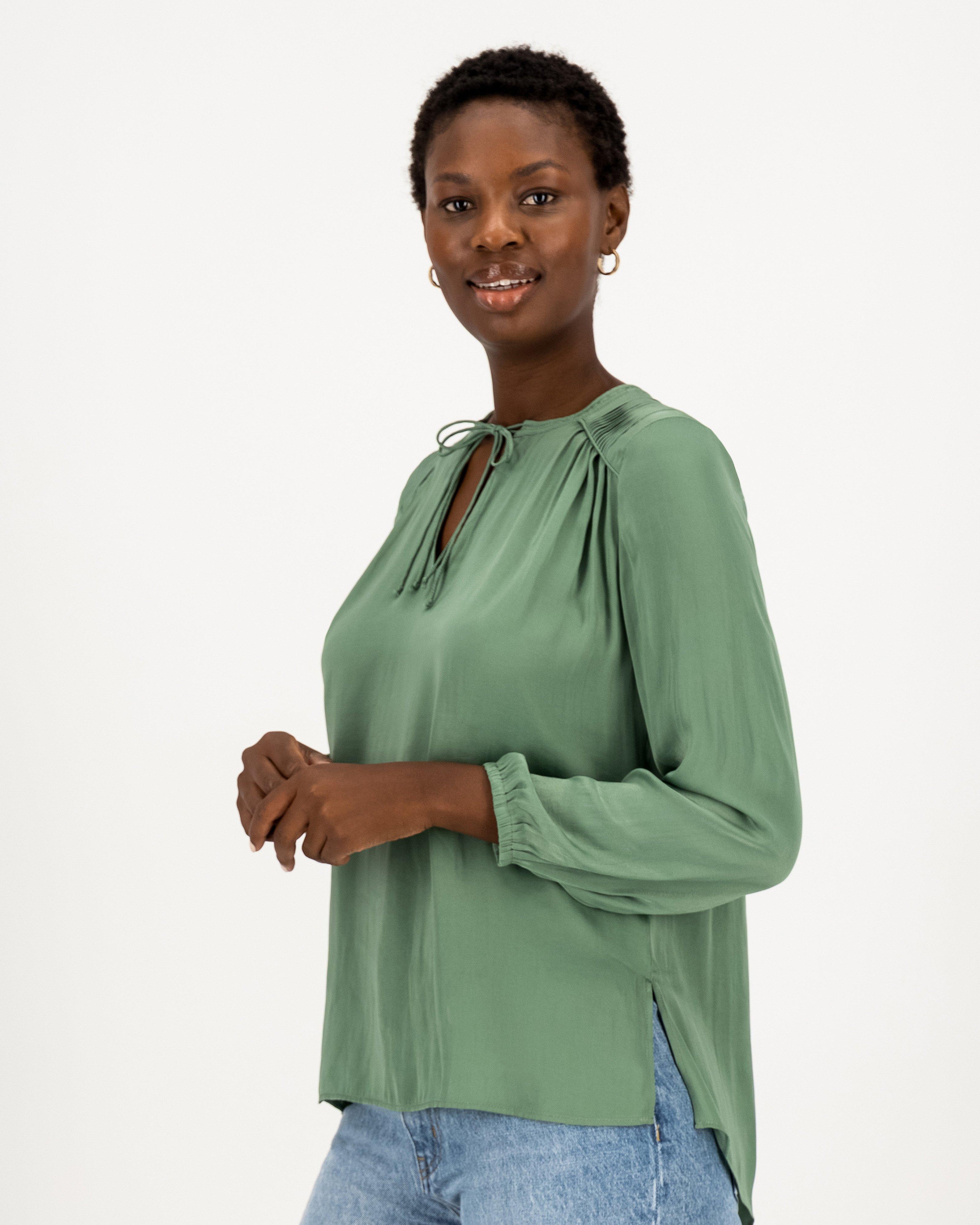 Tracey Feminine Blouse -  green