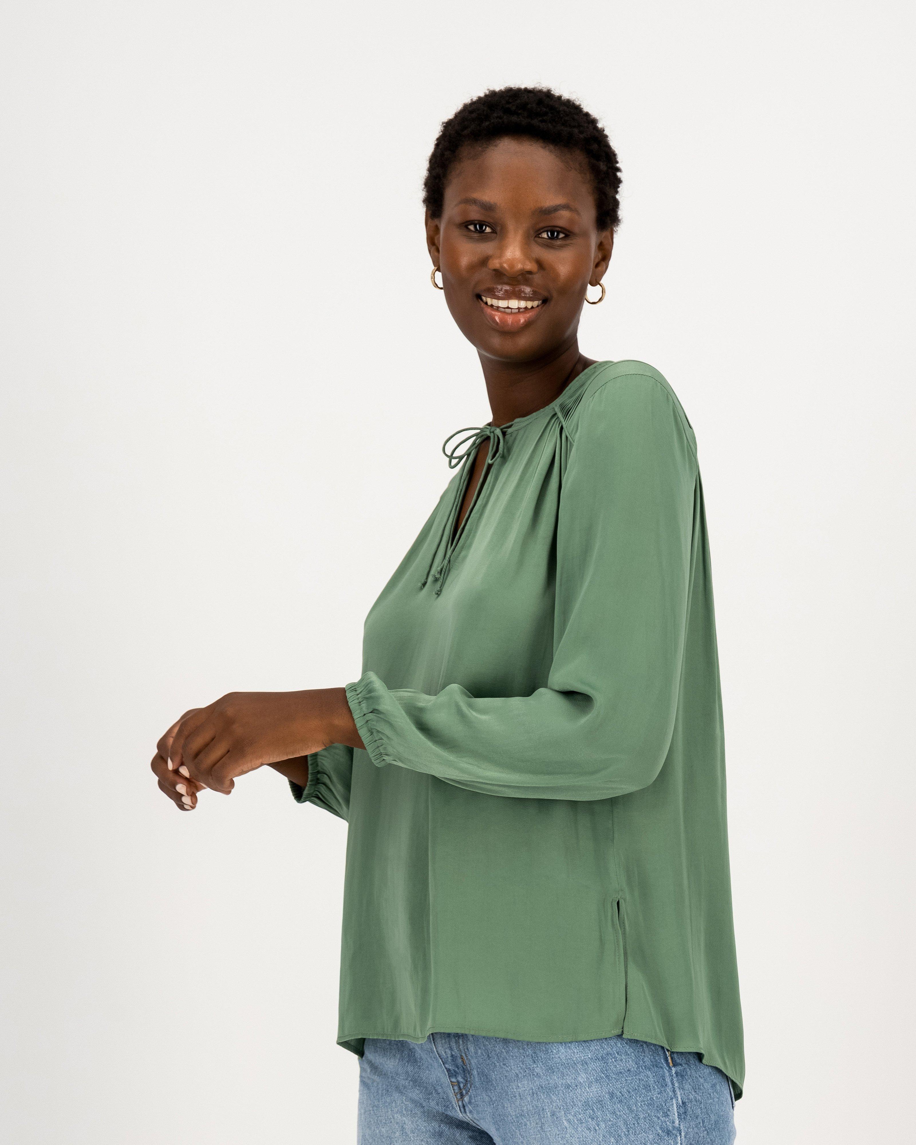 Tracey Feminine Blouse -  green