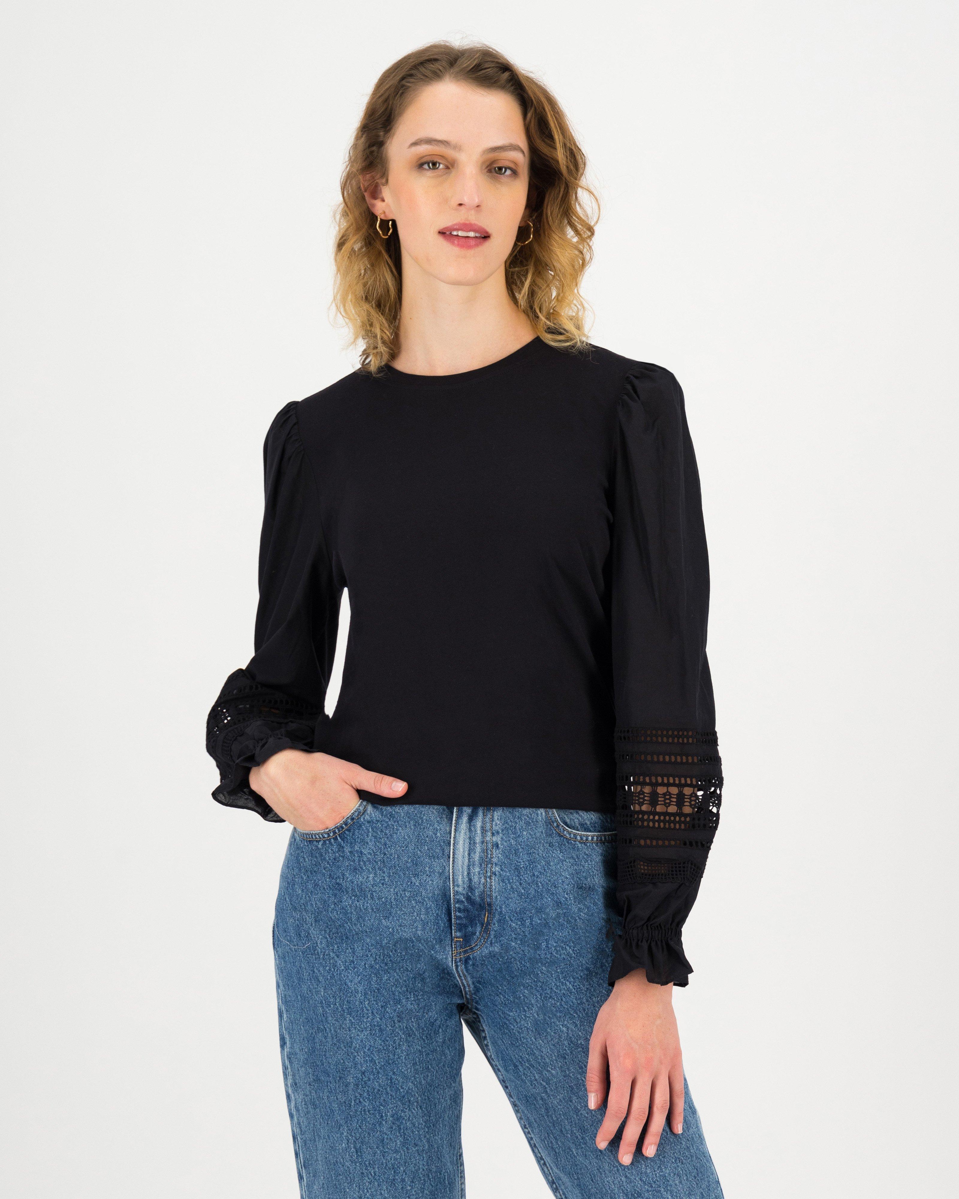 Imaan Lace Top -  black