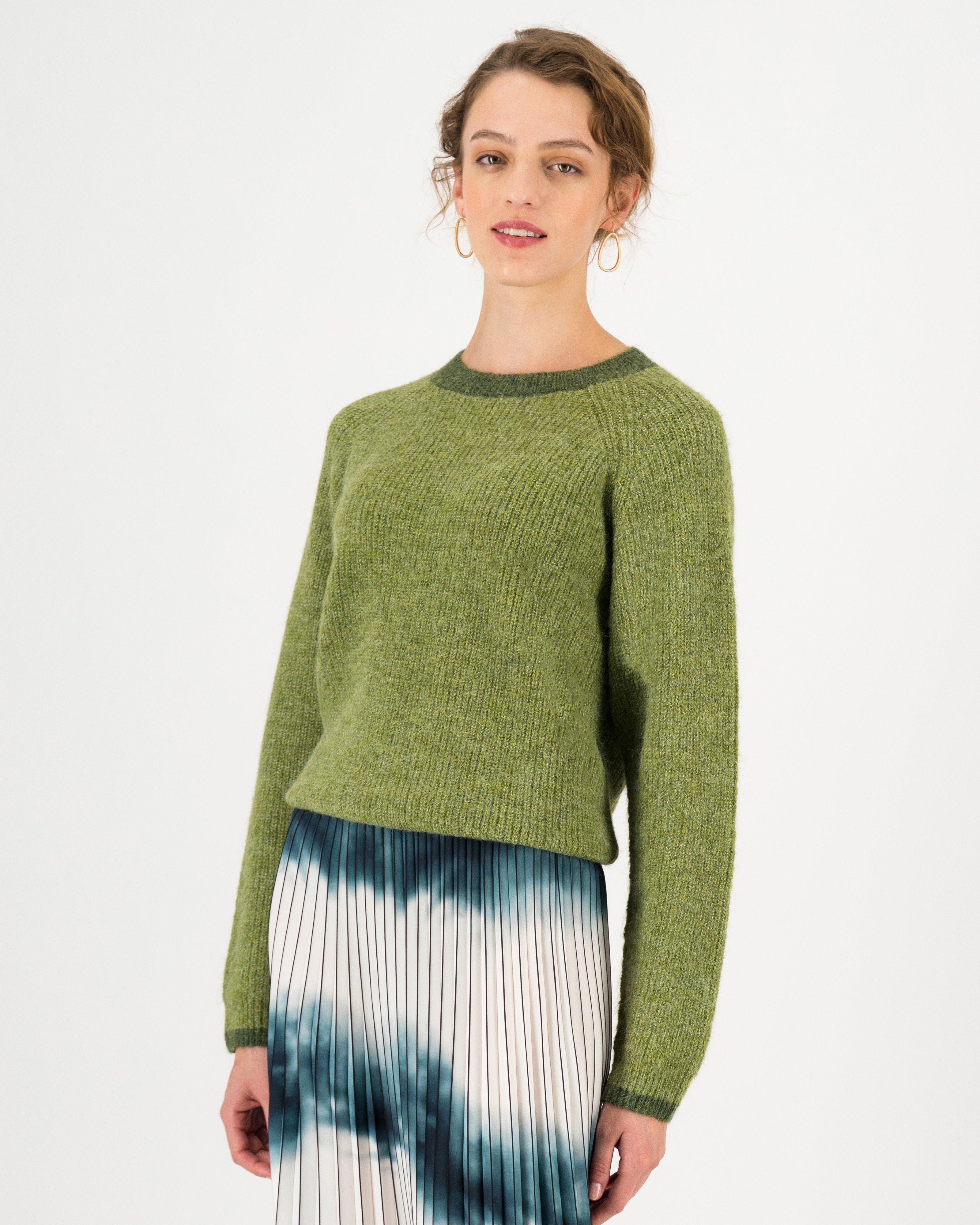 Clarice Two-Tone Jumper -  green