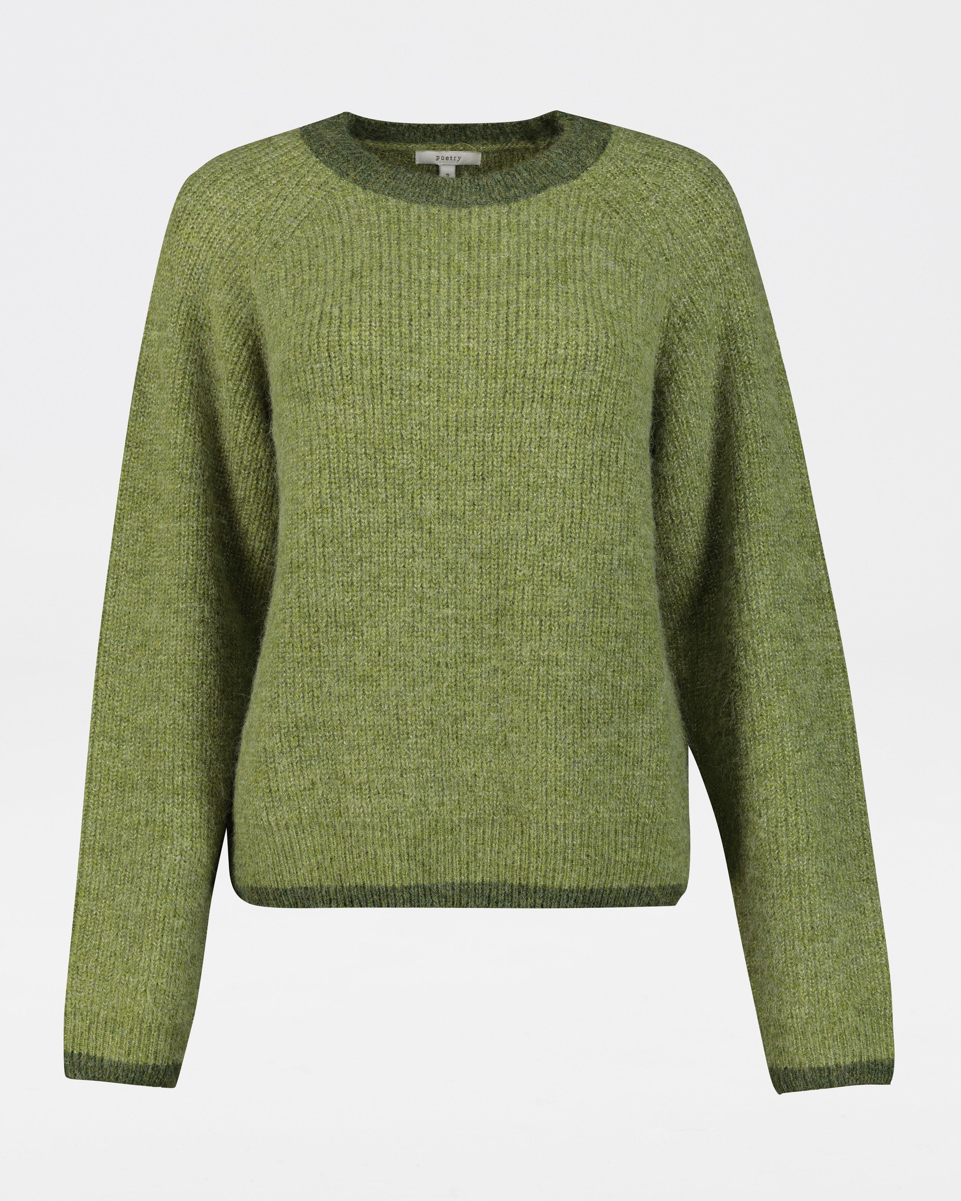 Clarice Two-Tone Jumper -  green