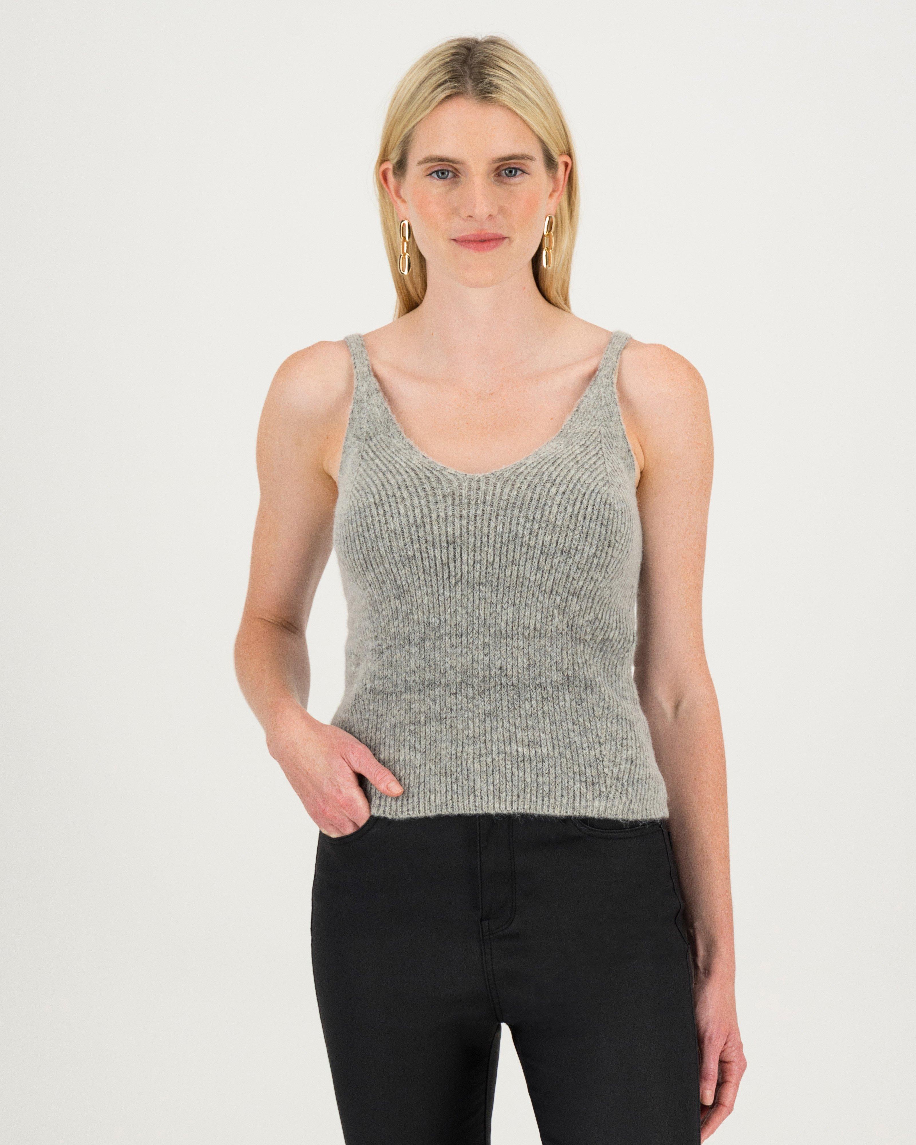 Holly Knitted Vest -  taupe