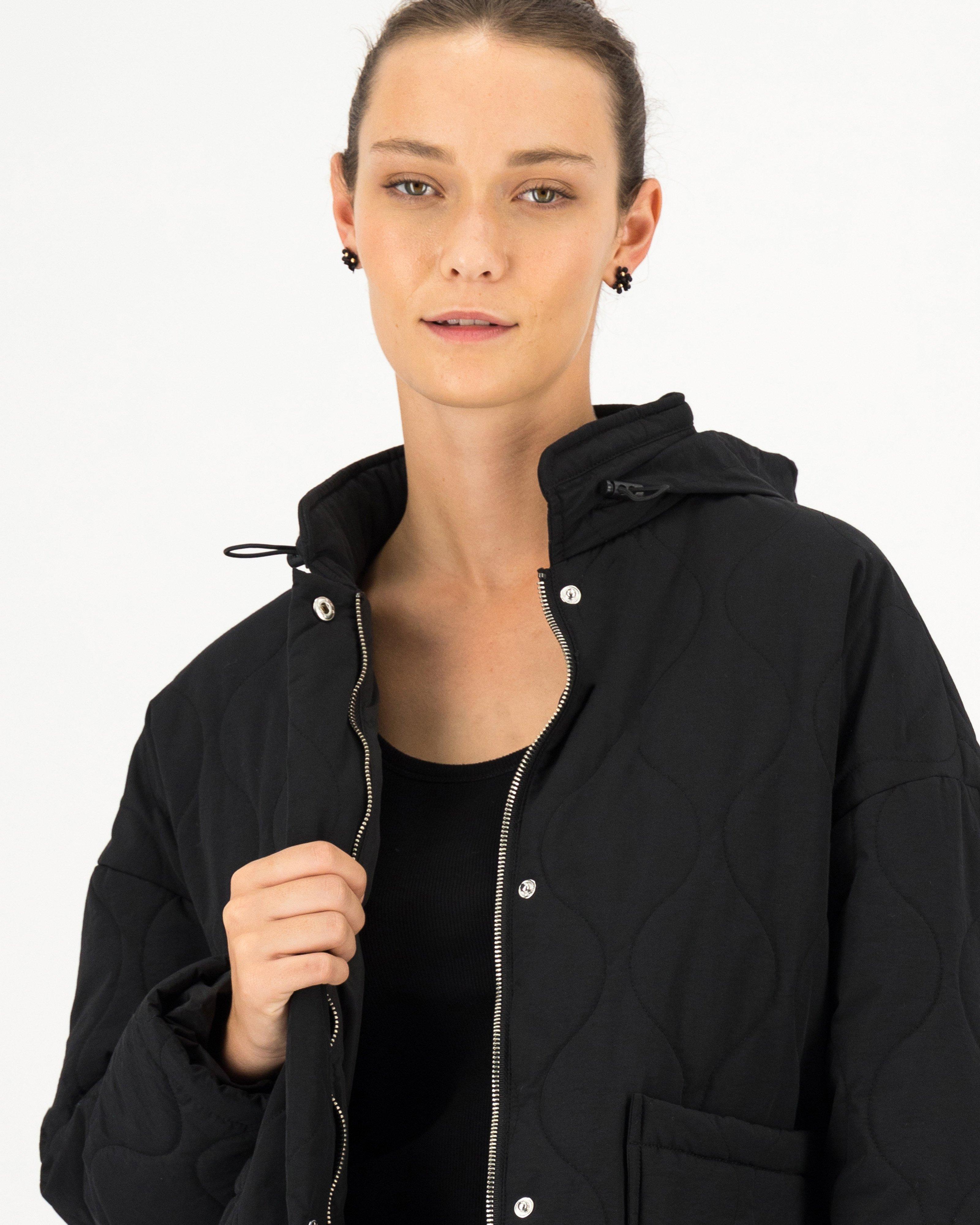 Manon Quilted Jacket -  black