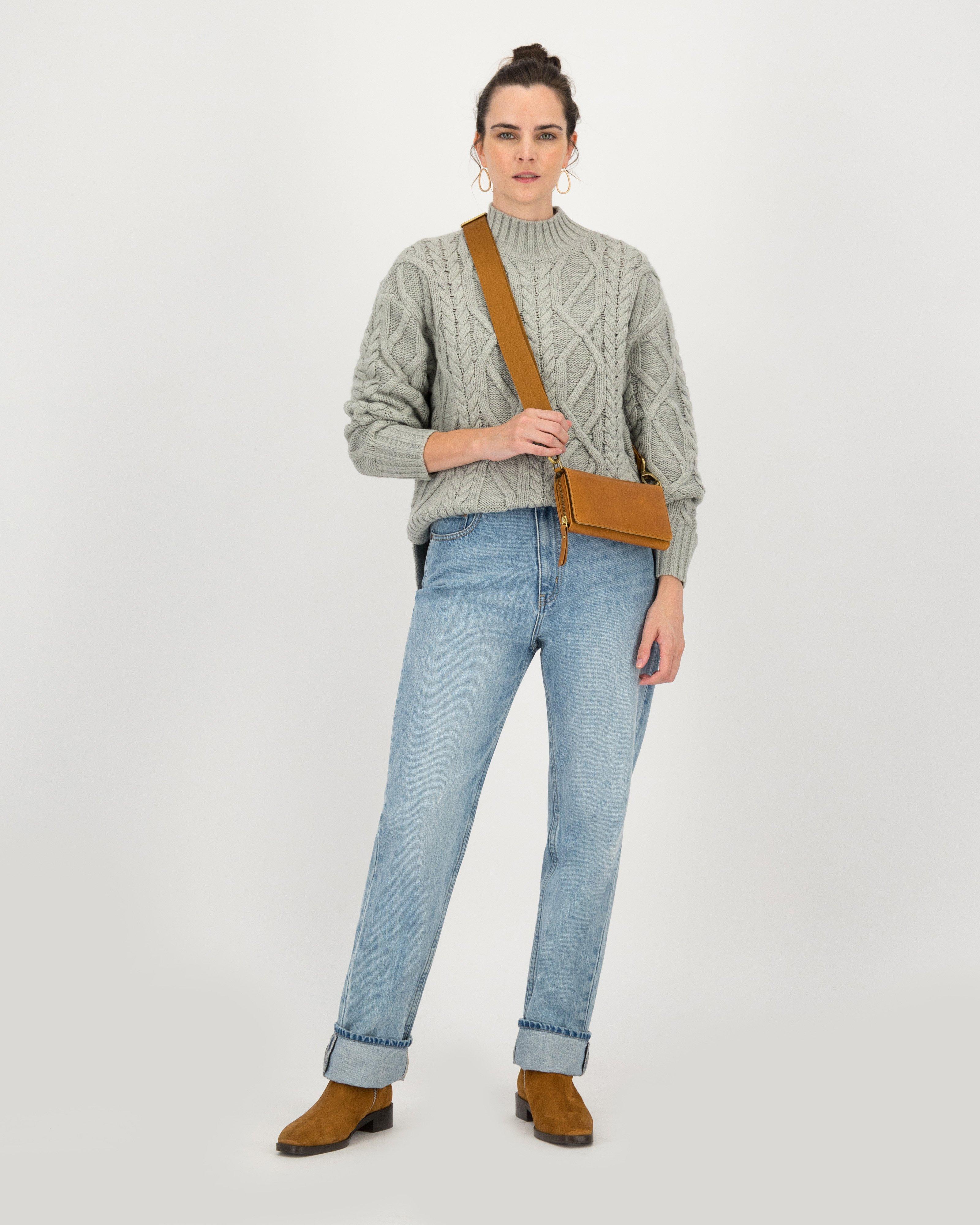 Poetry Simona Cabled Jumper -  grey