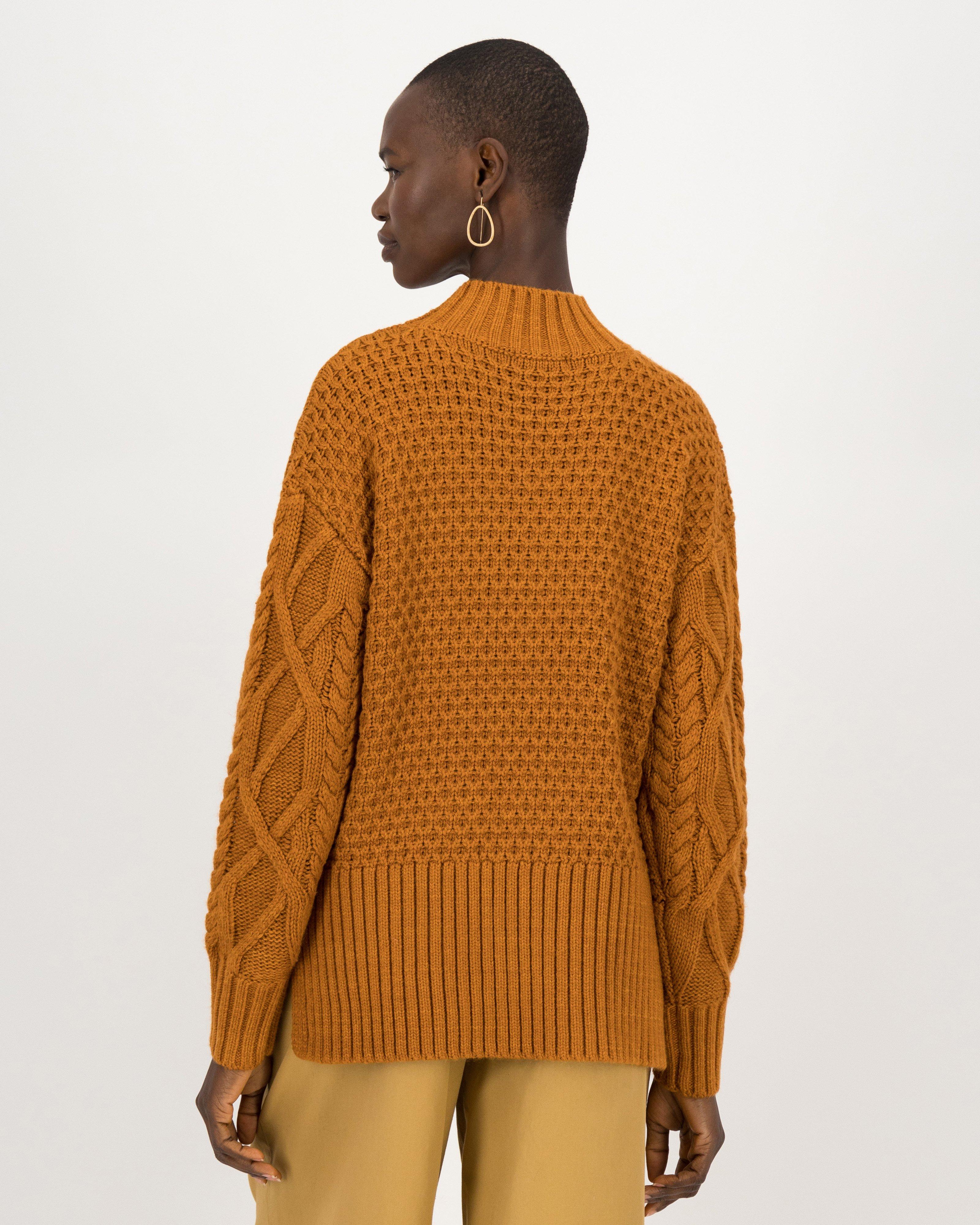 Poetry Simona Cabled Jumper -  rust