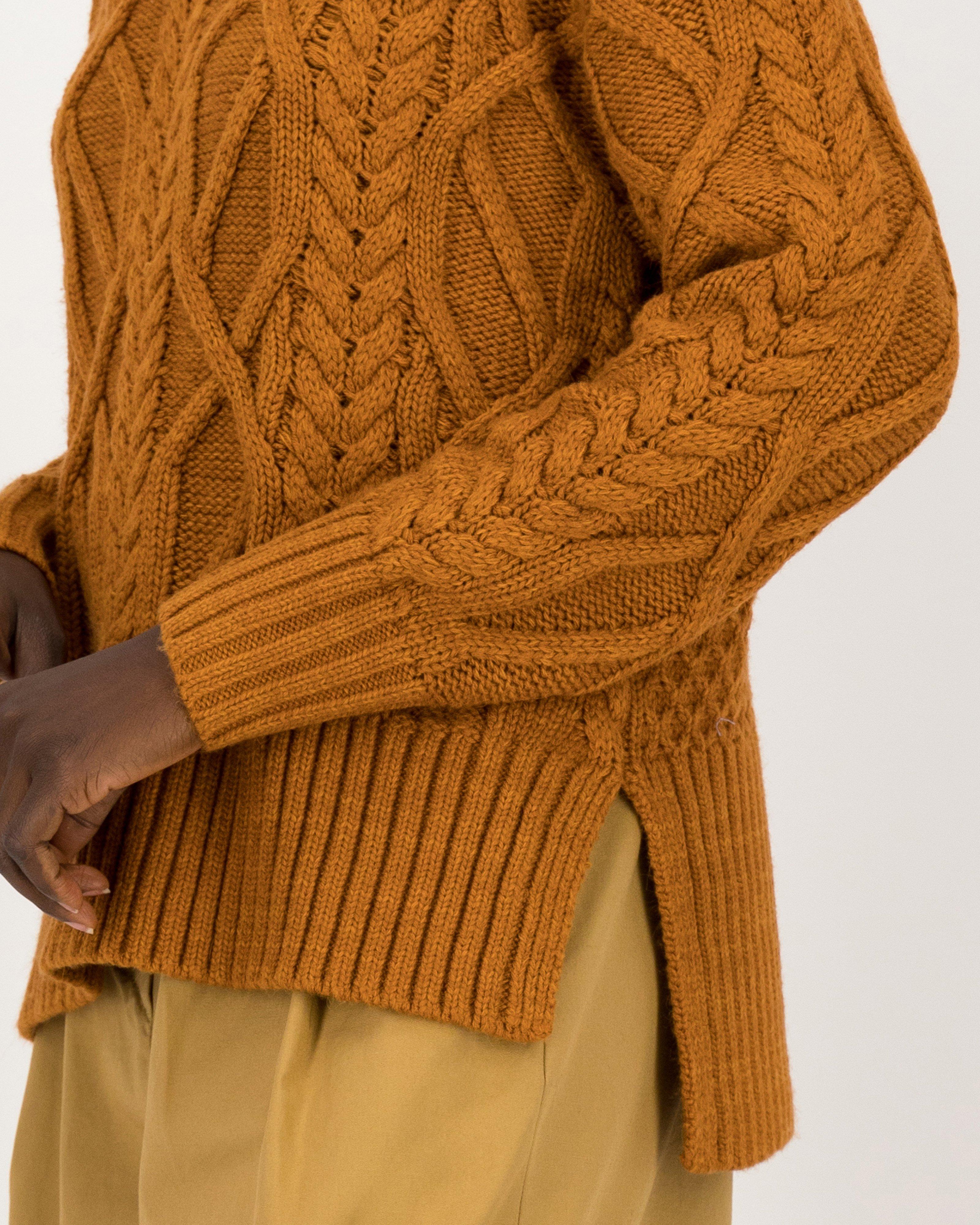 Poetry Simona Cabled Jumper -  rust