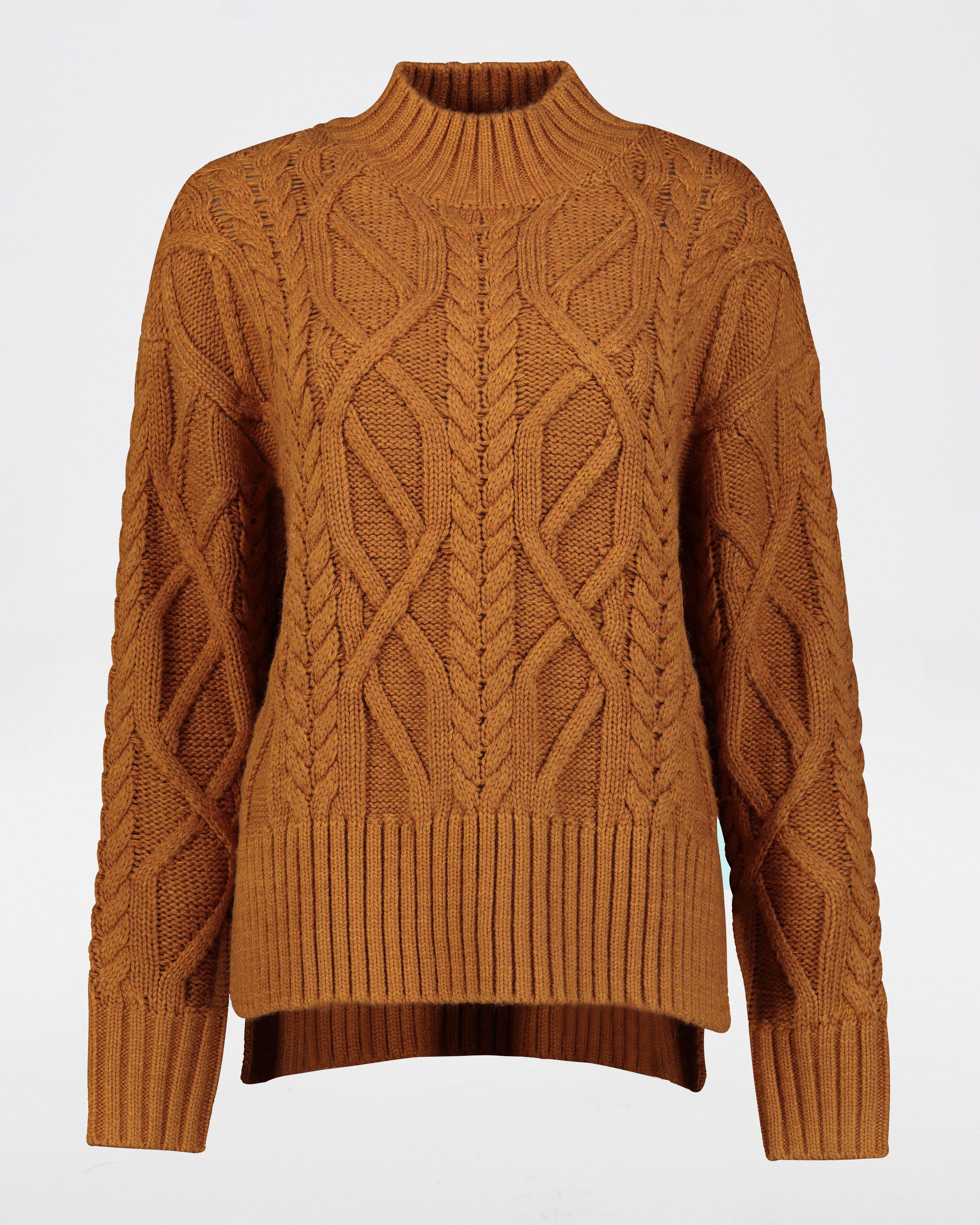 Poetry Simona Cabled Jumper -  rust