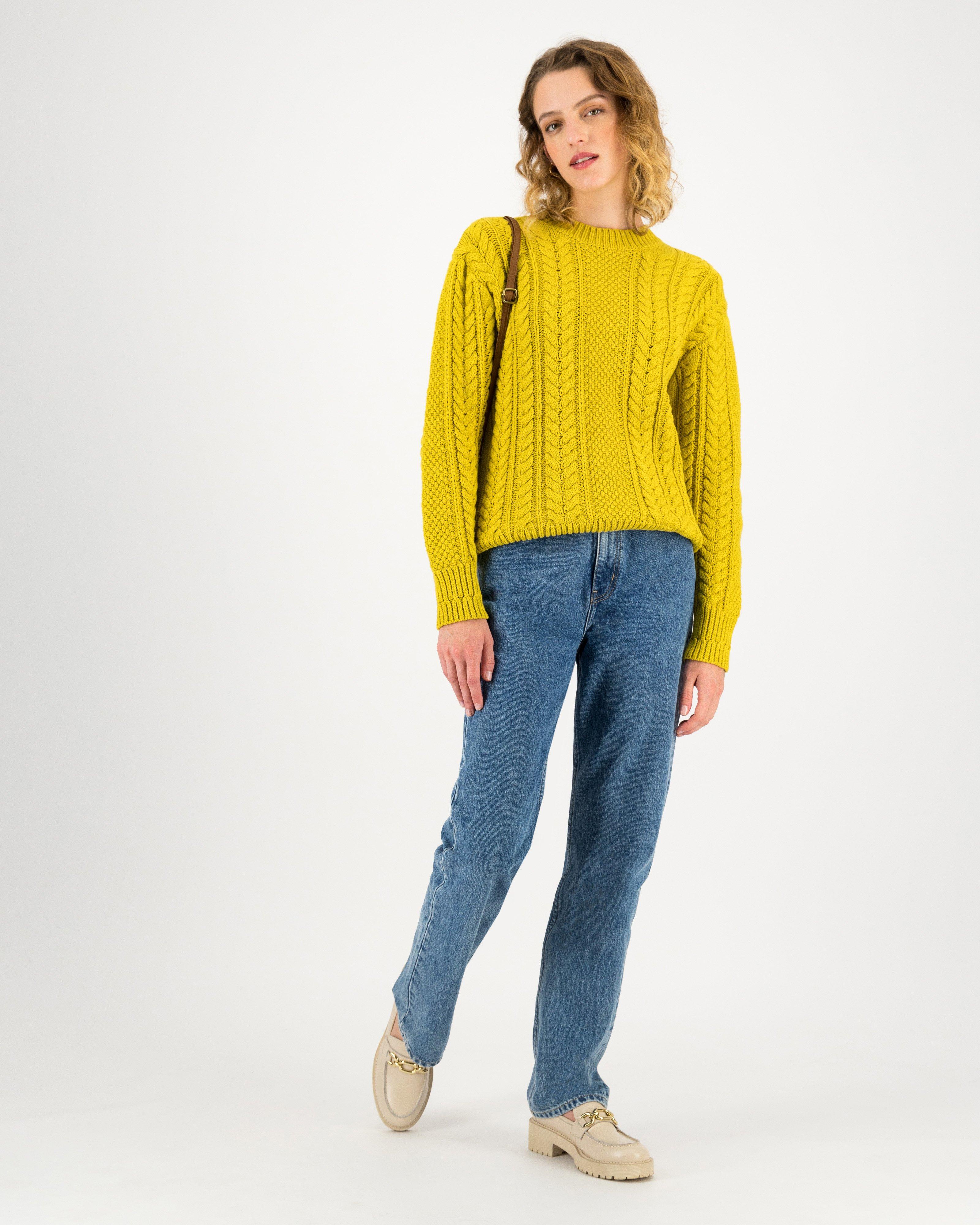 Neave Cabled Jumper -  yellow