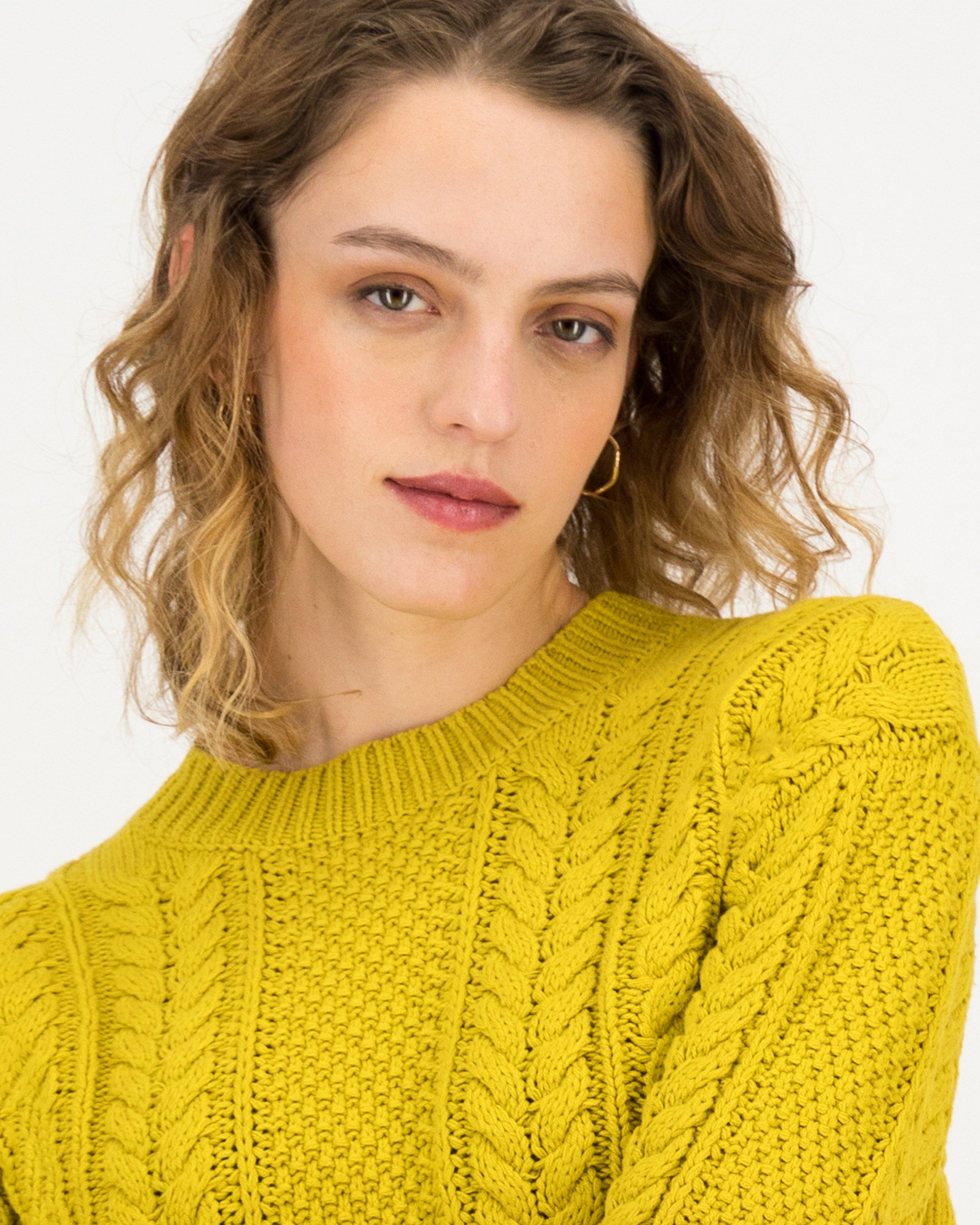 Neave Cabled Jumper -  yellow