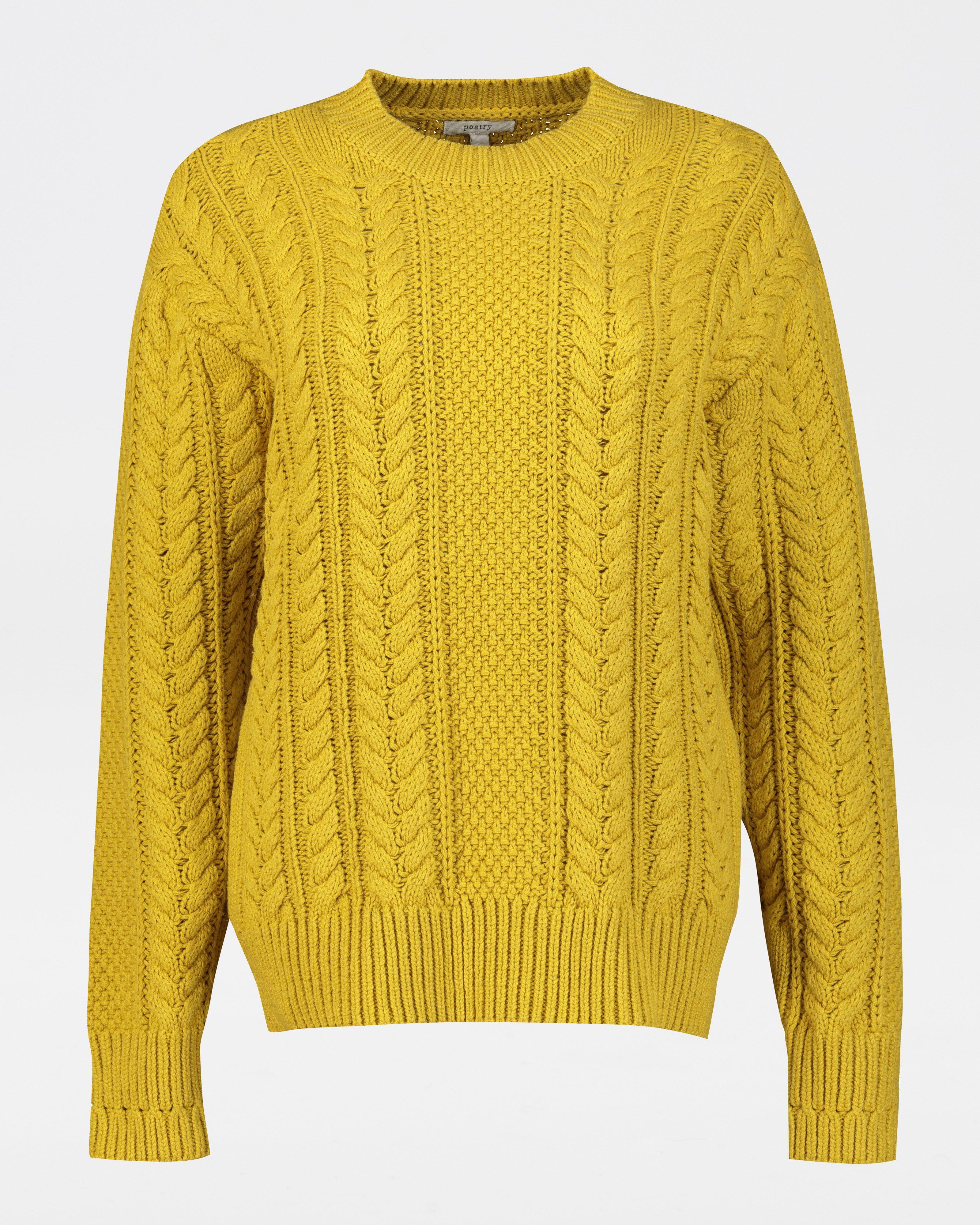 Neave Cabled Jumper -  yellow