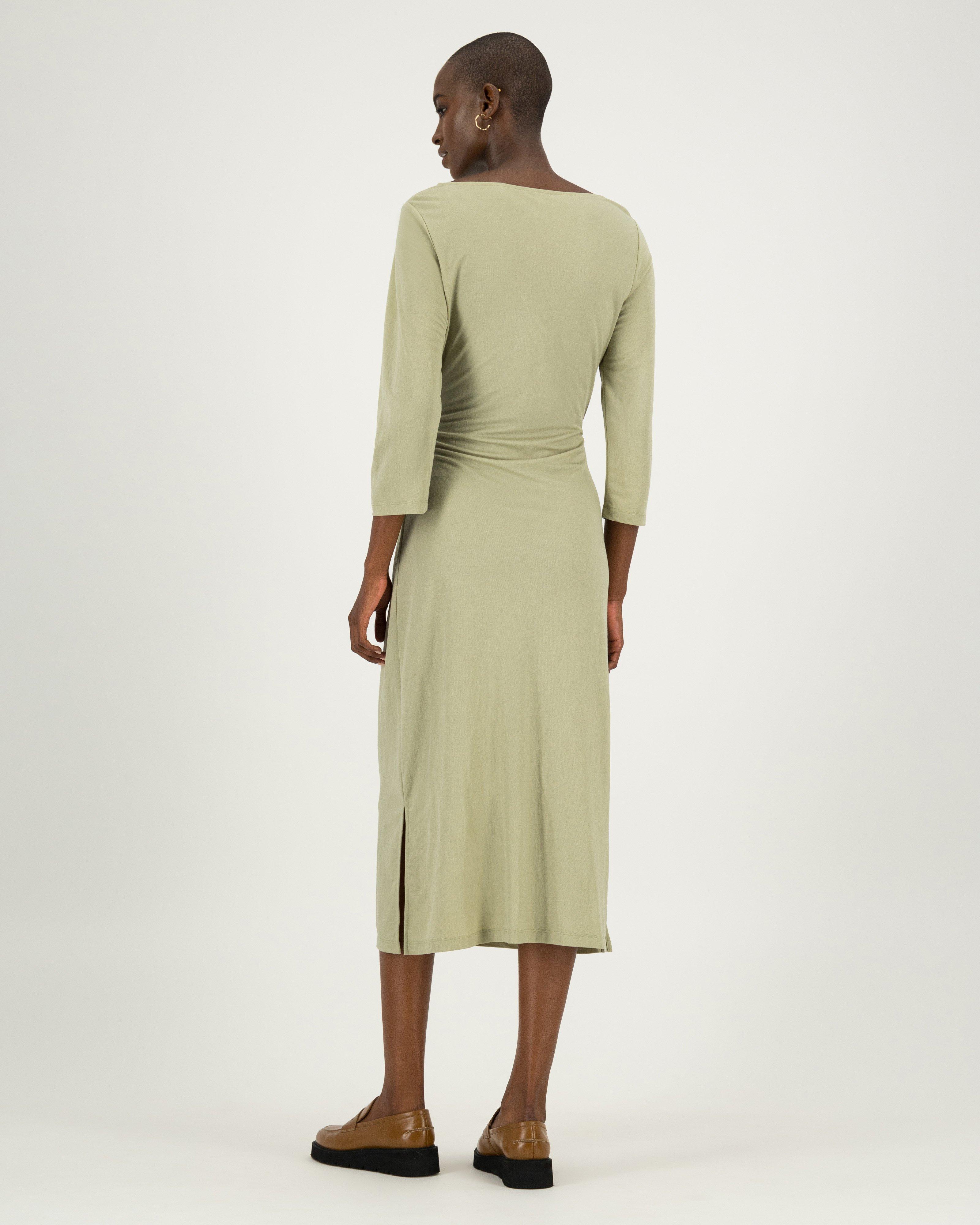 Isla Pique Knit Dress -  sage