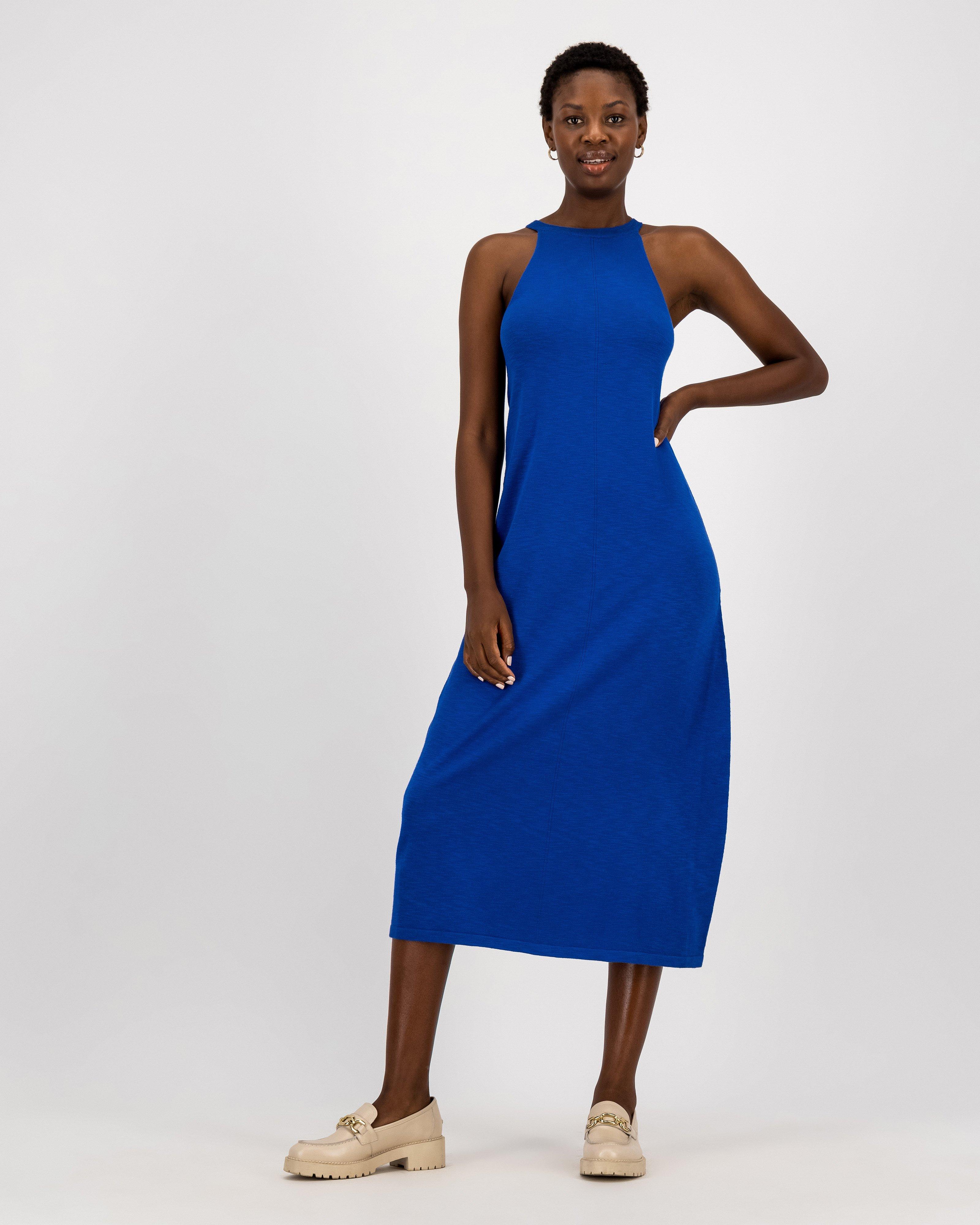 Naomi Knitwear Dress -  cobalt