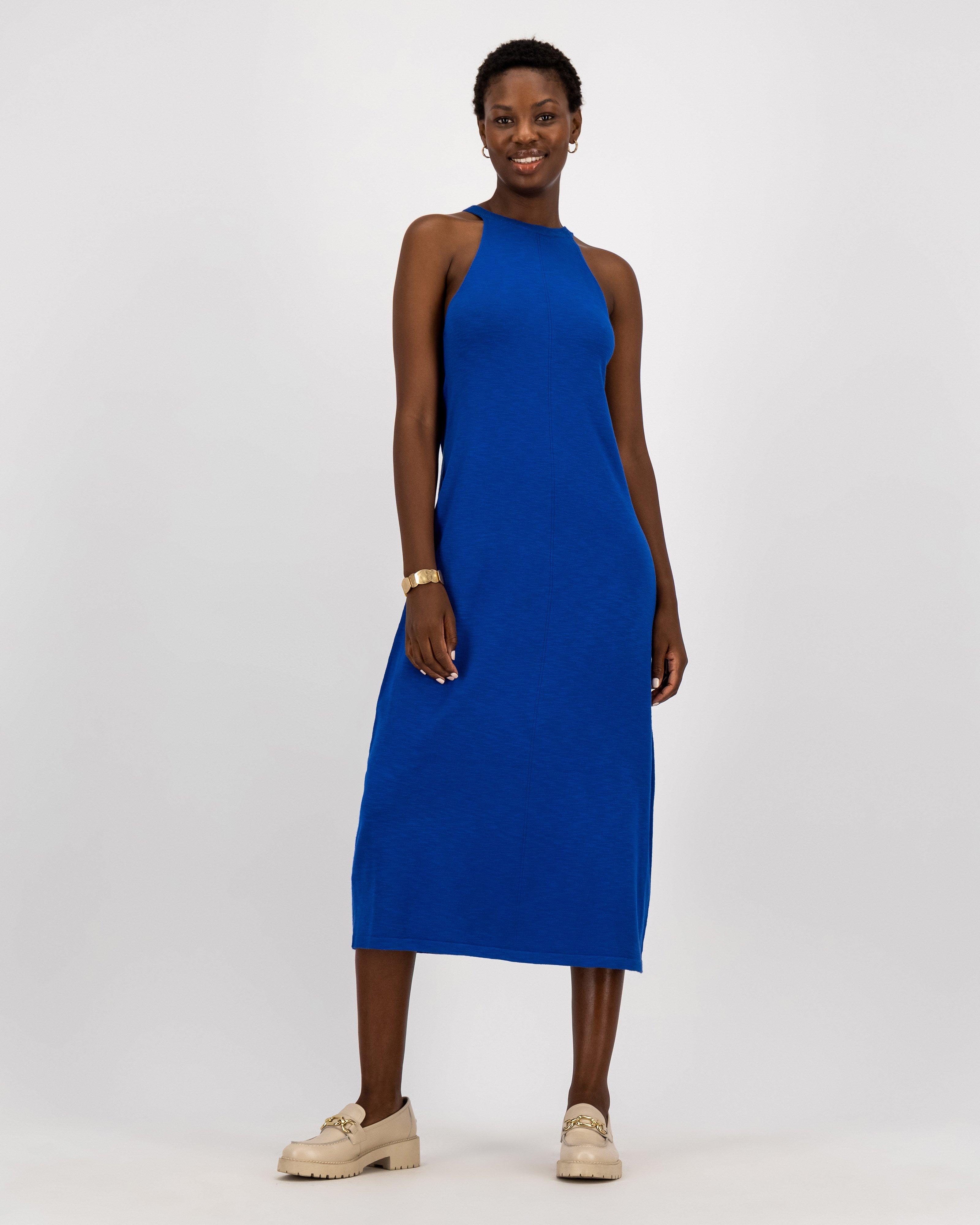 Naomi Knitwear Dress -  cobalt