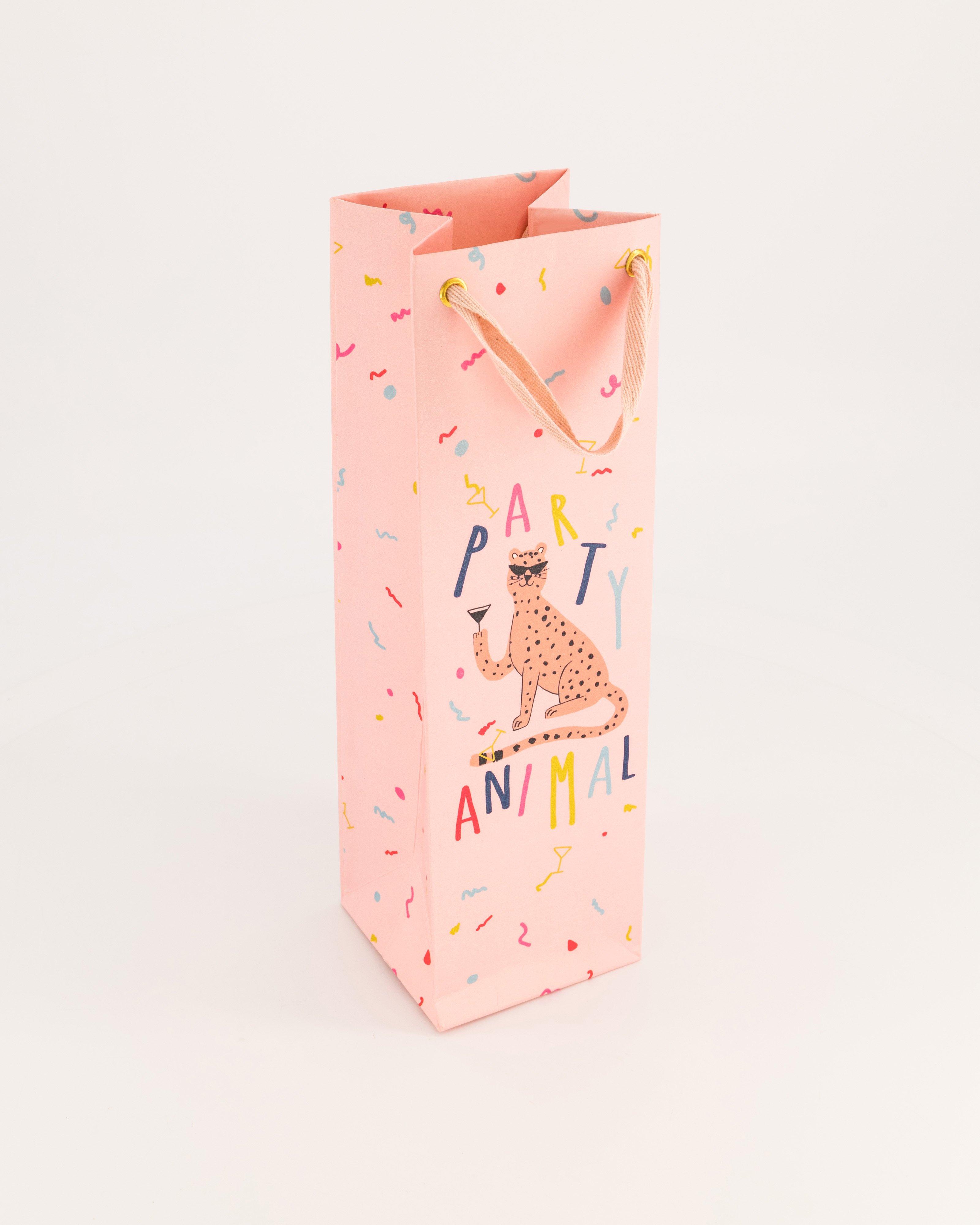 Party Animal Bubbles Gift Bag -  pink