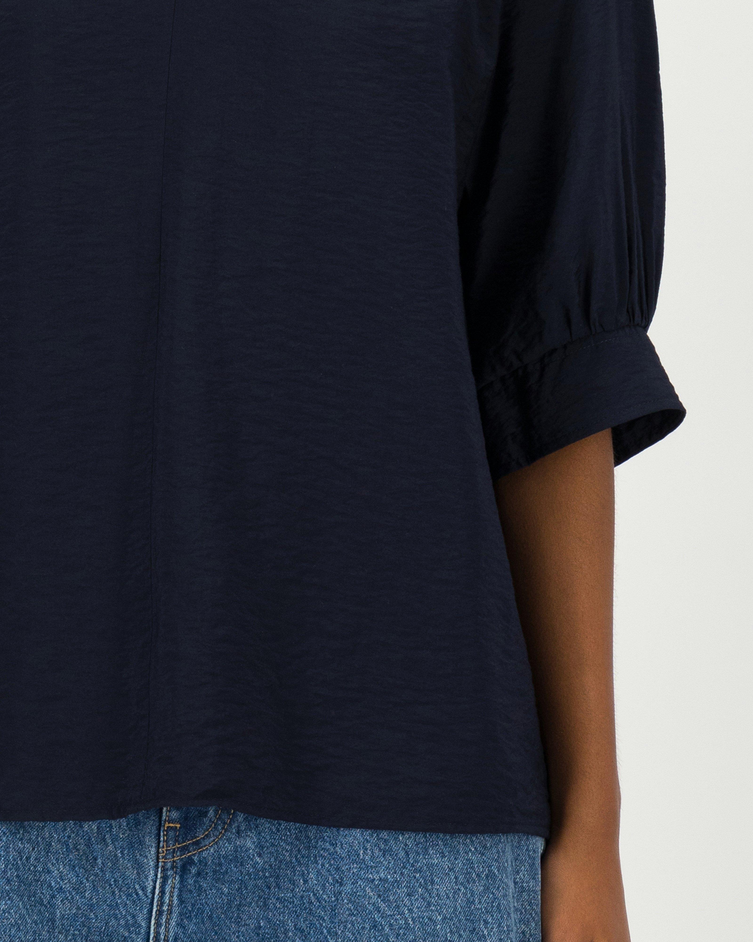 Poetry Carey Popover Blouse -  navy