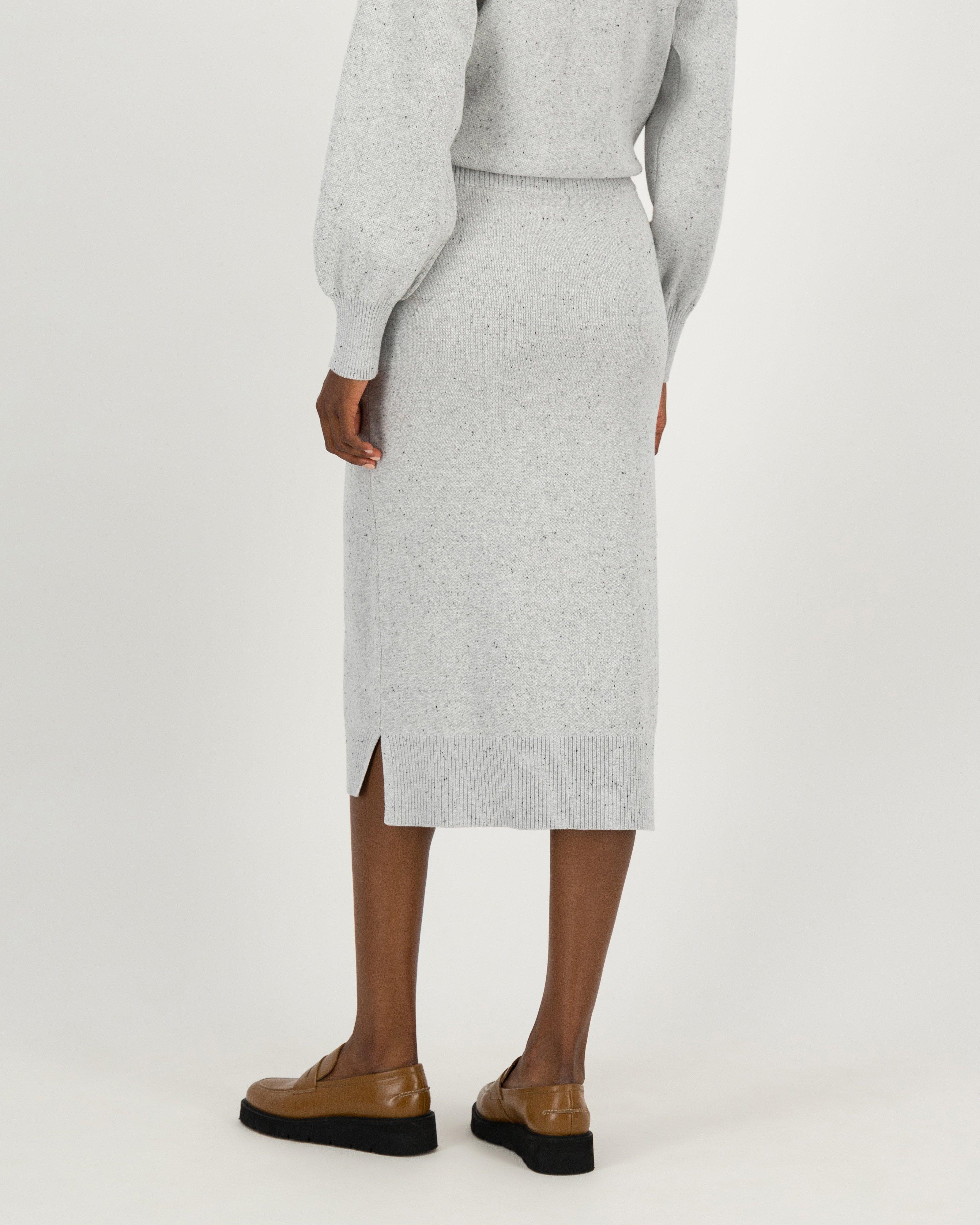 Poetry Natalie Knitwear Skirt Set -  grey