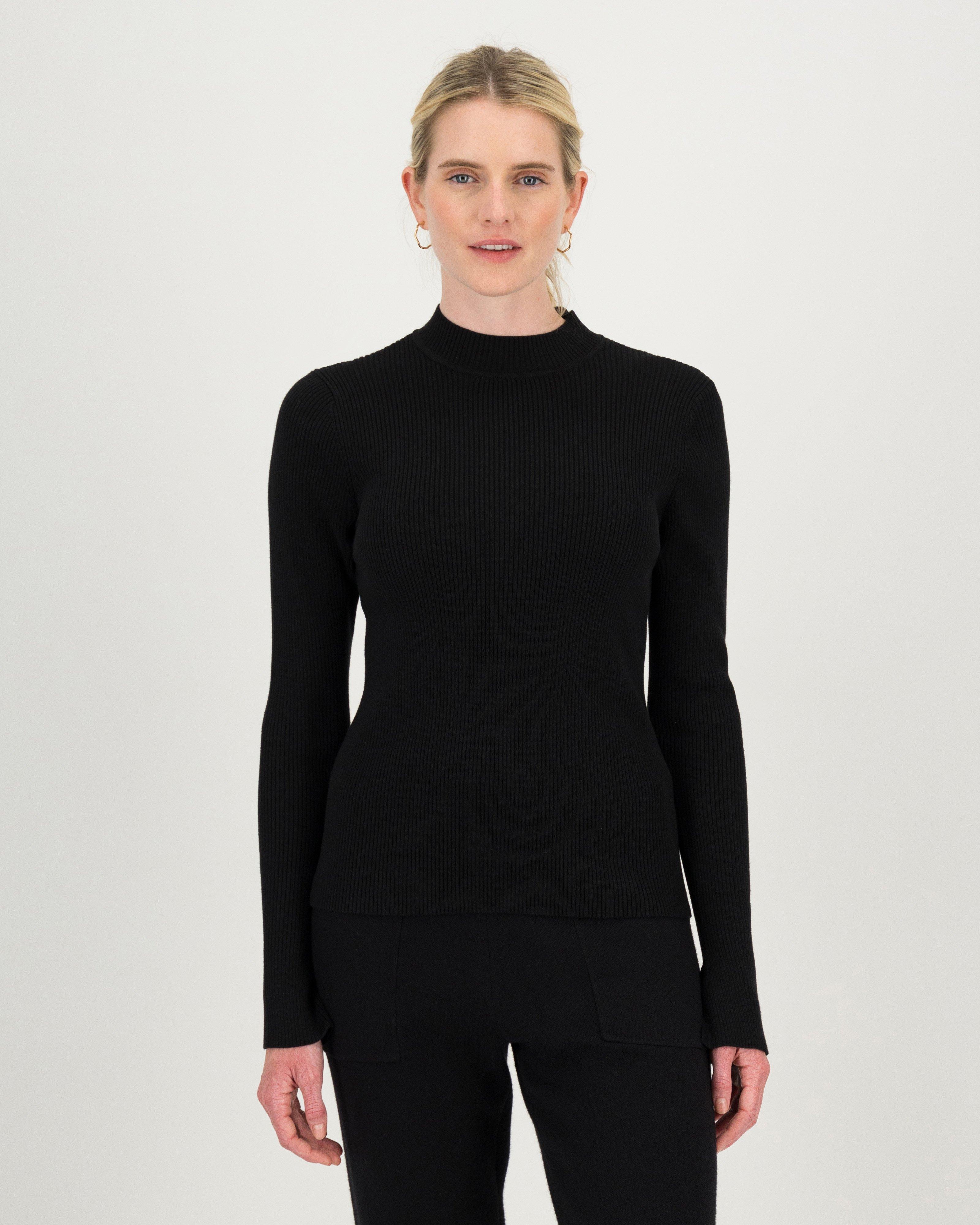 Poetry Dallas Ribbed Knitwear -  black