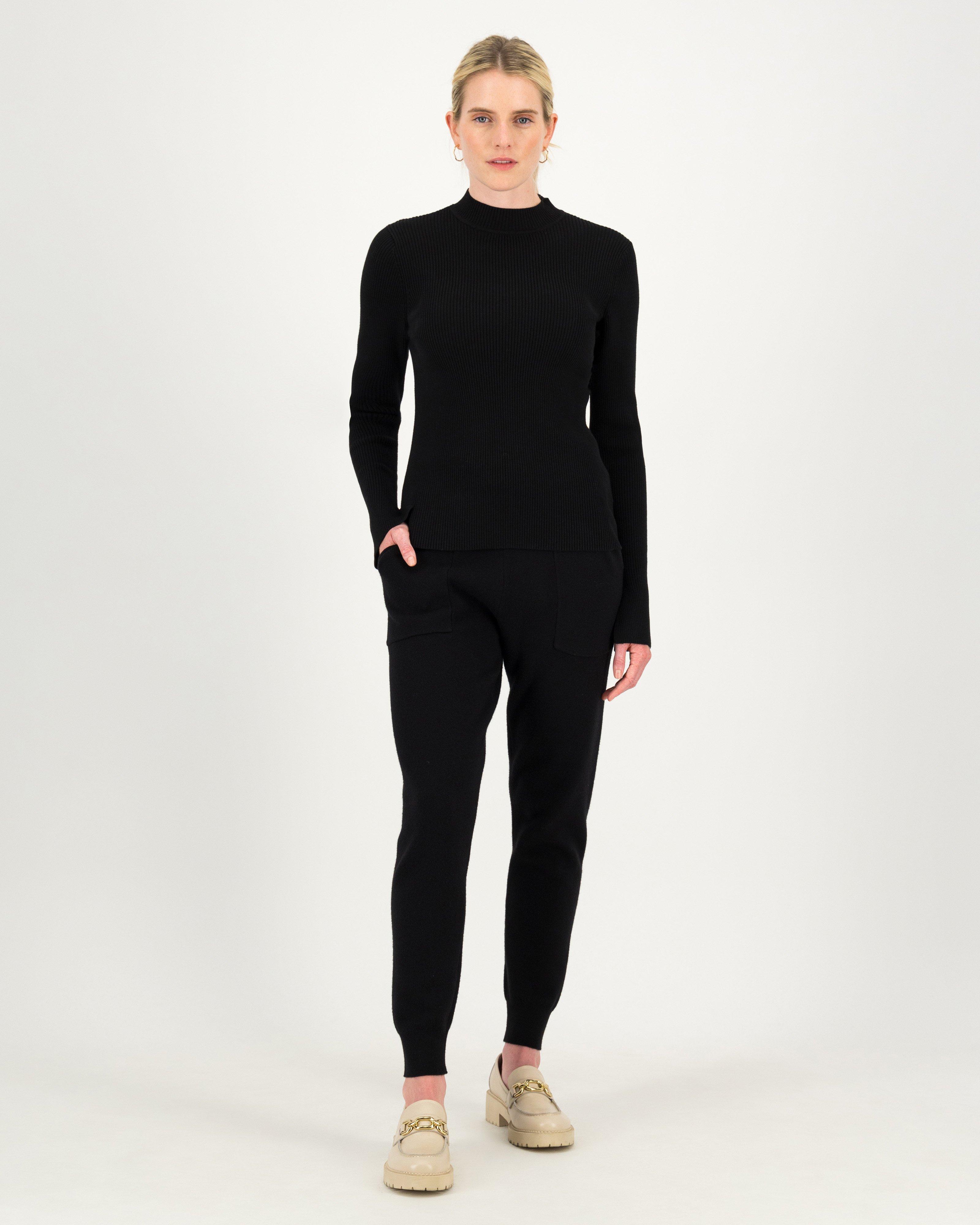 Poetry Dallas Ribbed Knitwear -  black