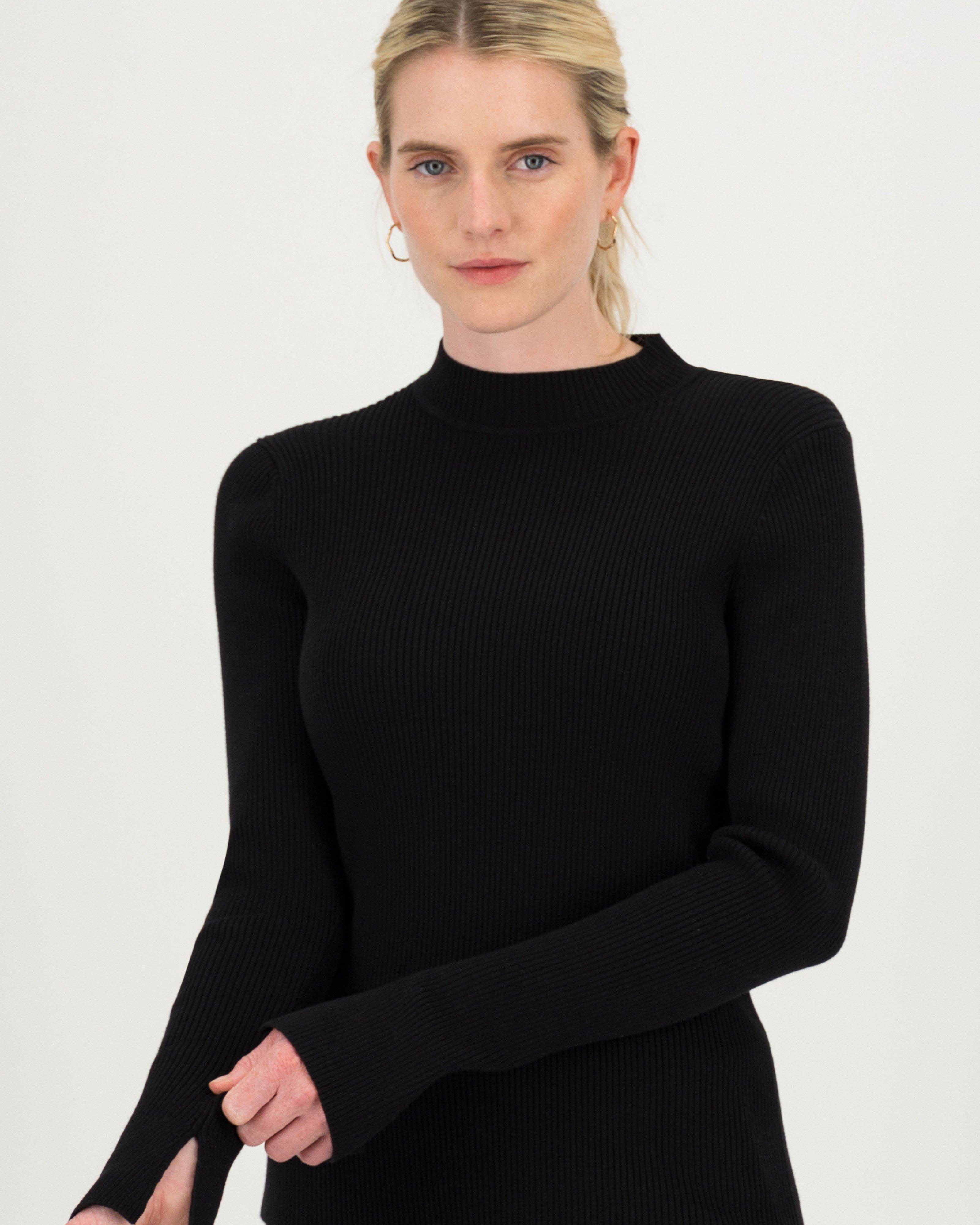 Poetry Dallas Ribbed Knitwear -  black