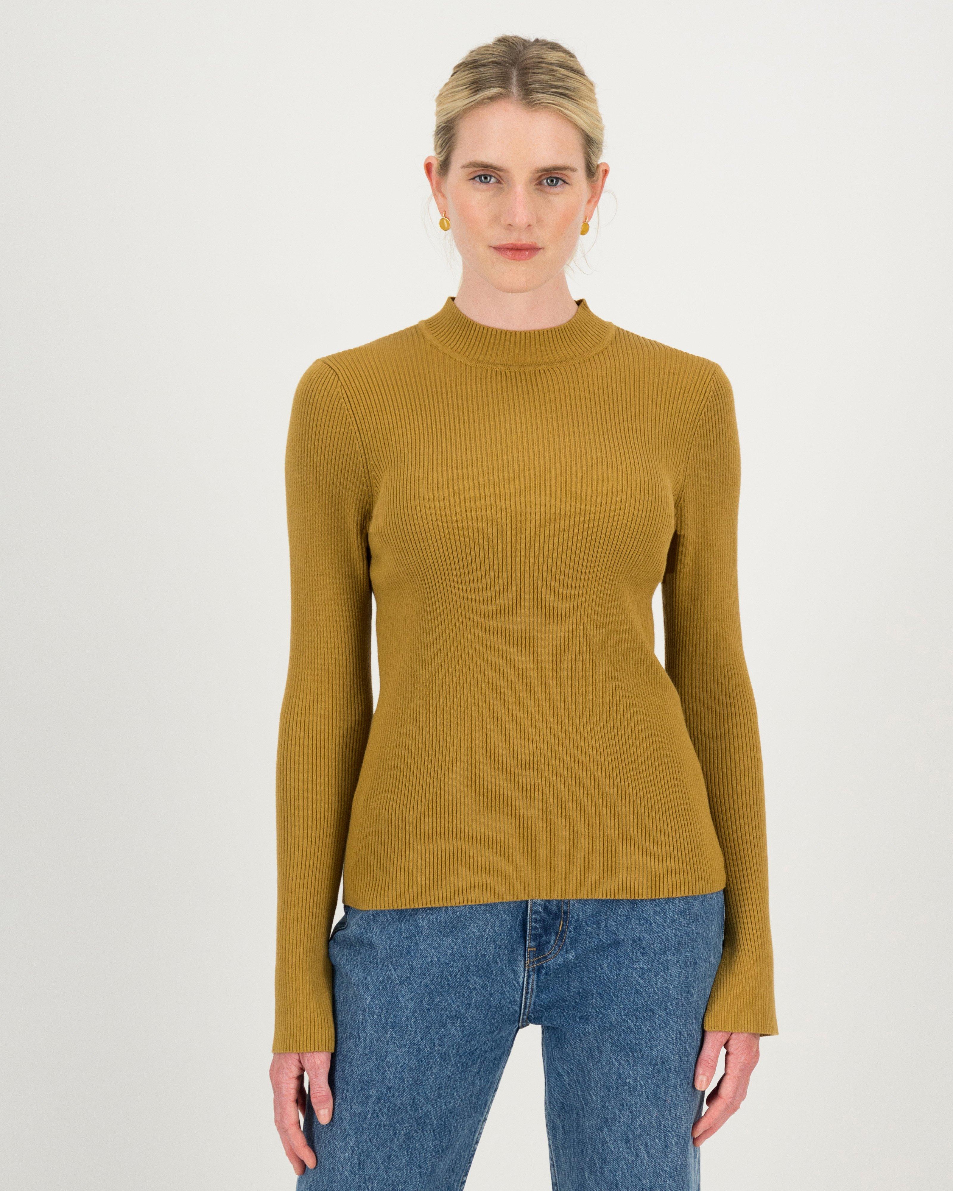 Poetry Dallas Ribbed Knitwear -  ochre