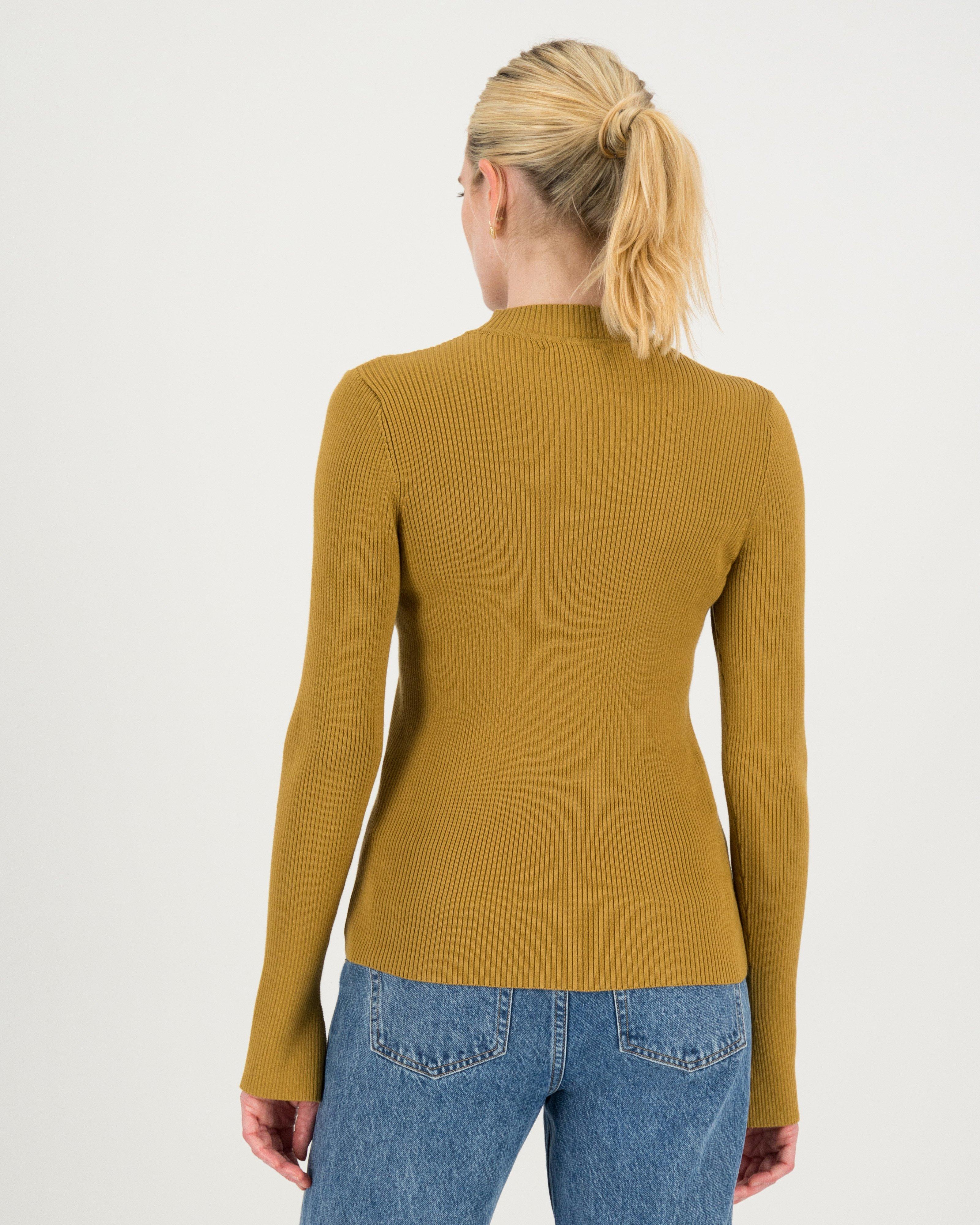 Poetry Dallas Ribbed Knitwear -  ochre