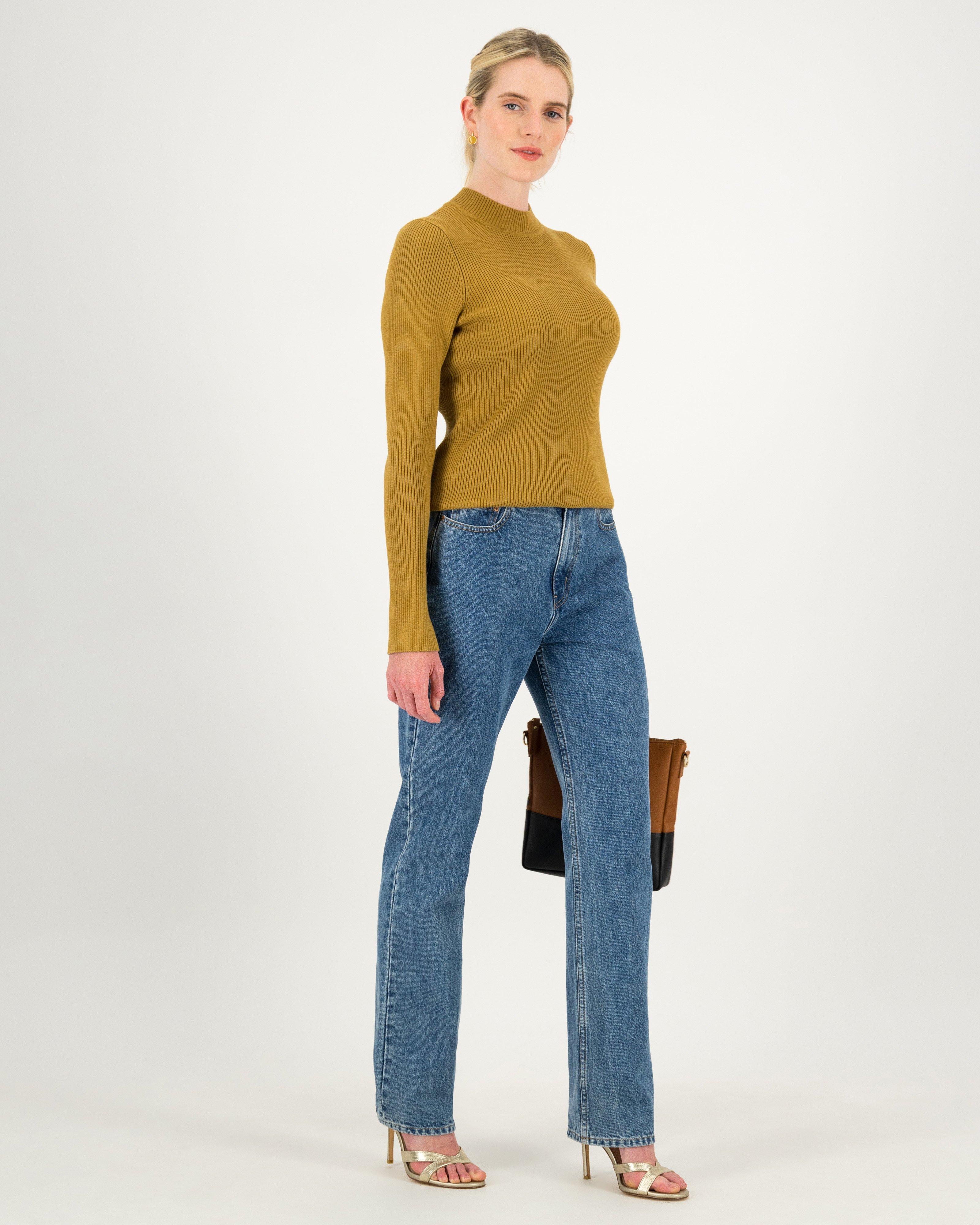 Poetry Dallas Ribbed Knitwear -  ochre