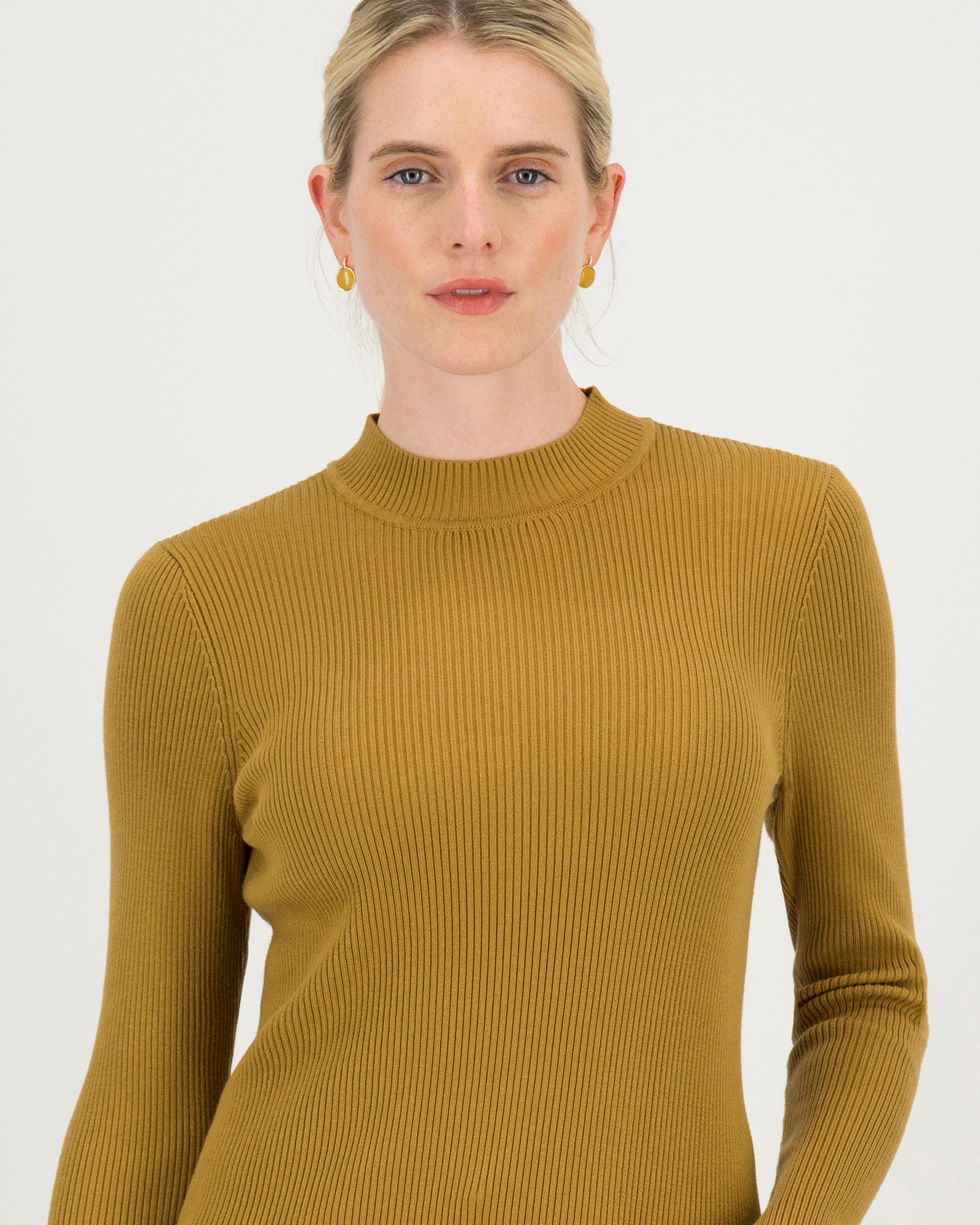 Poetry Dallas Ribbed Knitwear -  ochre