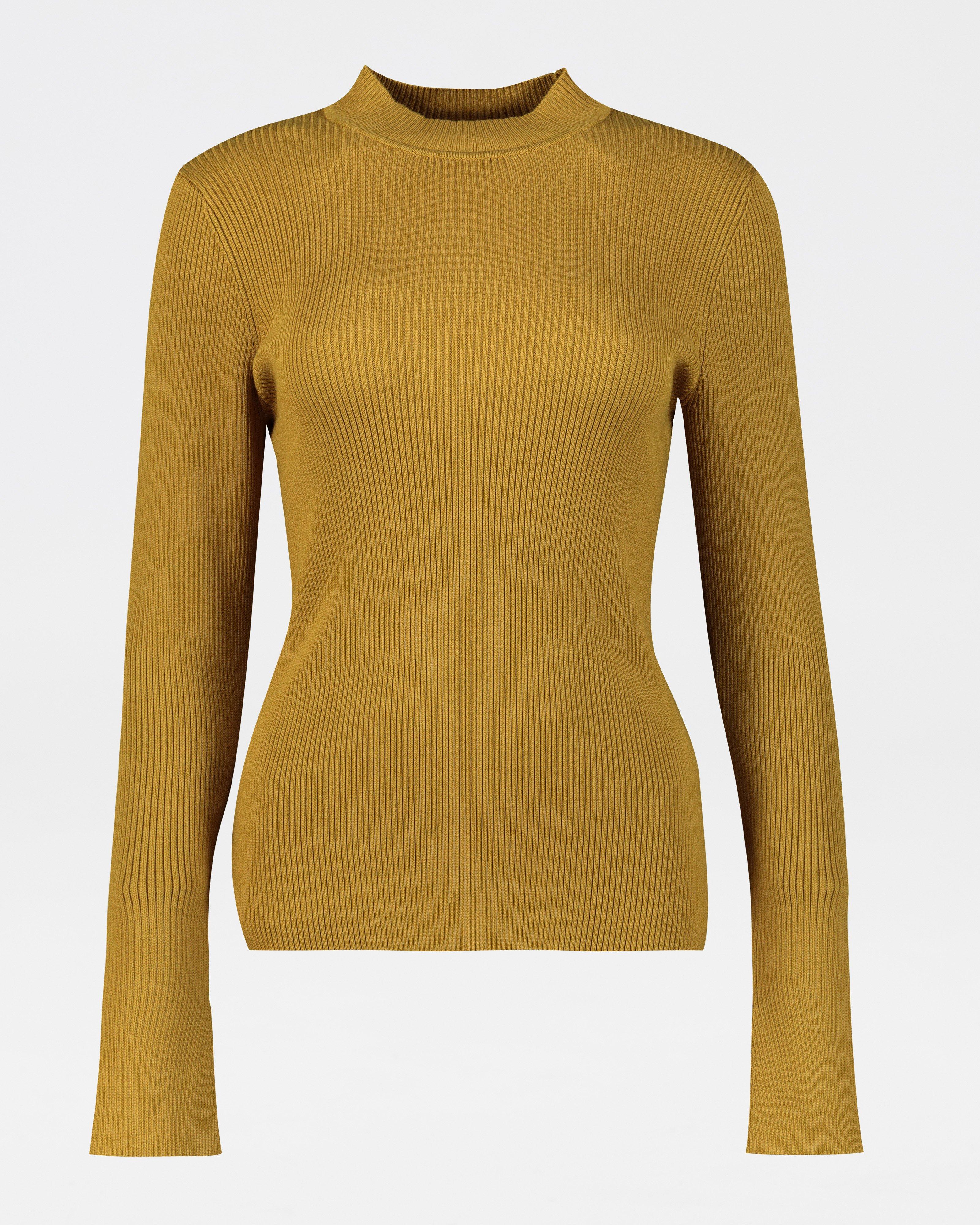 Poetry Dallas Ribbed Knitwear -  ochre