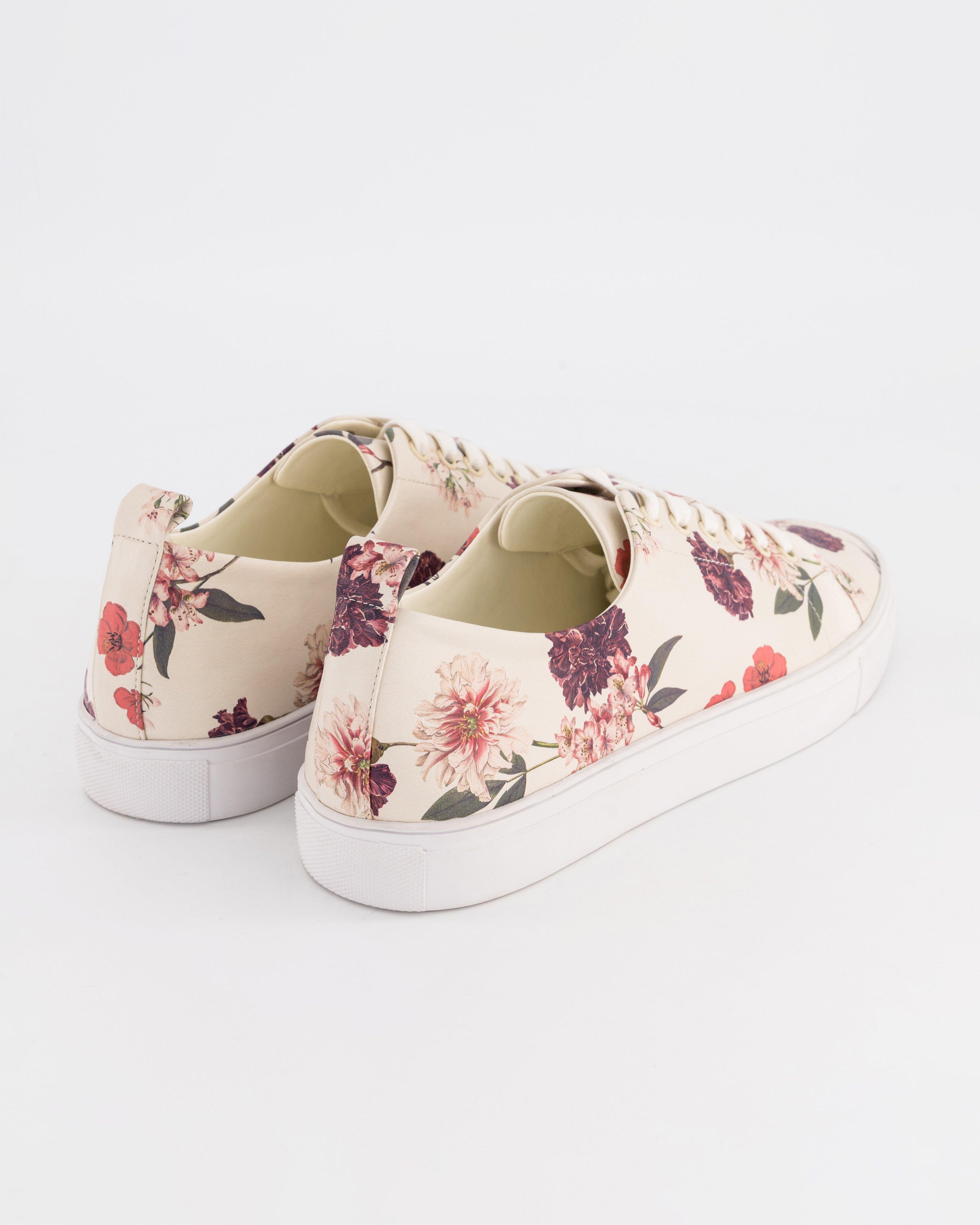 Fallon Print Sneaker -  nude