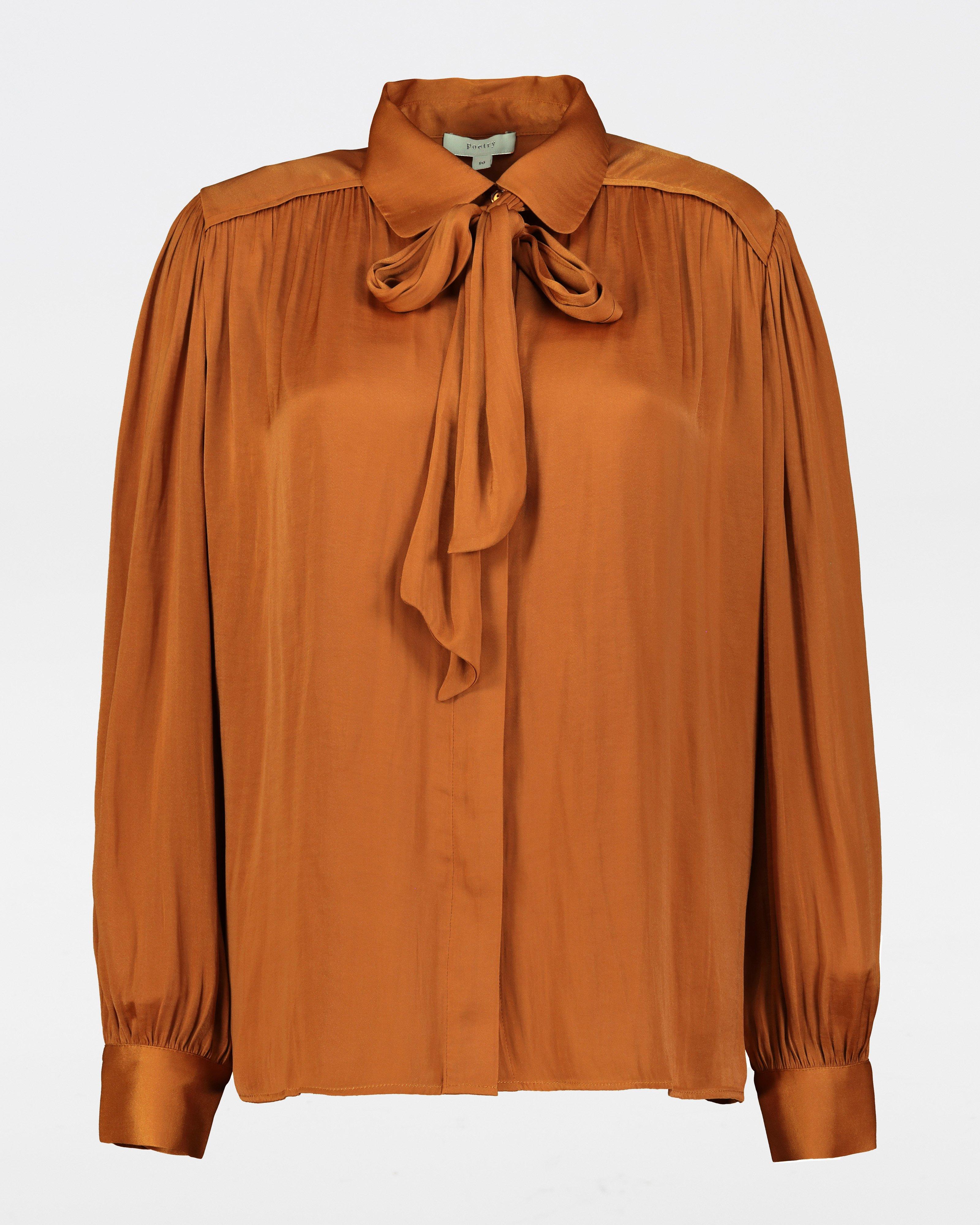 Sileta Kitty Bow Blouse -  rust