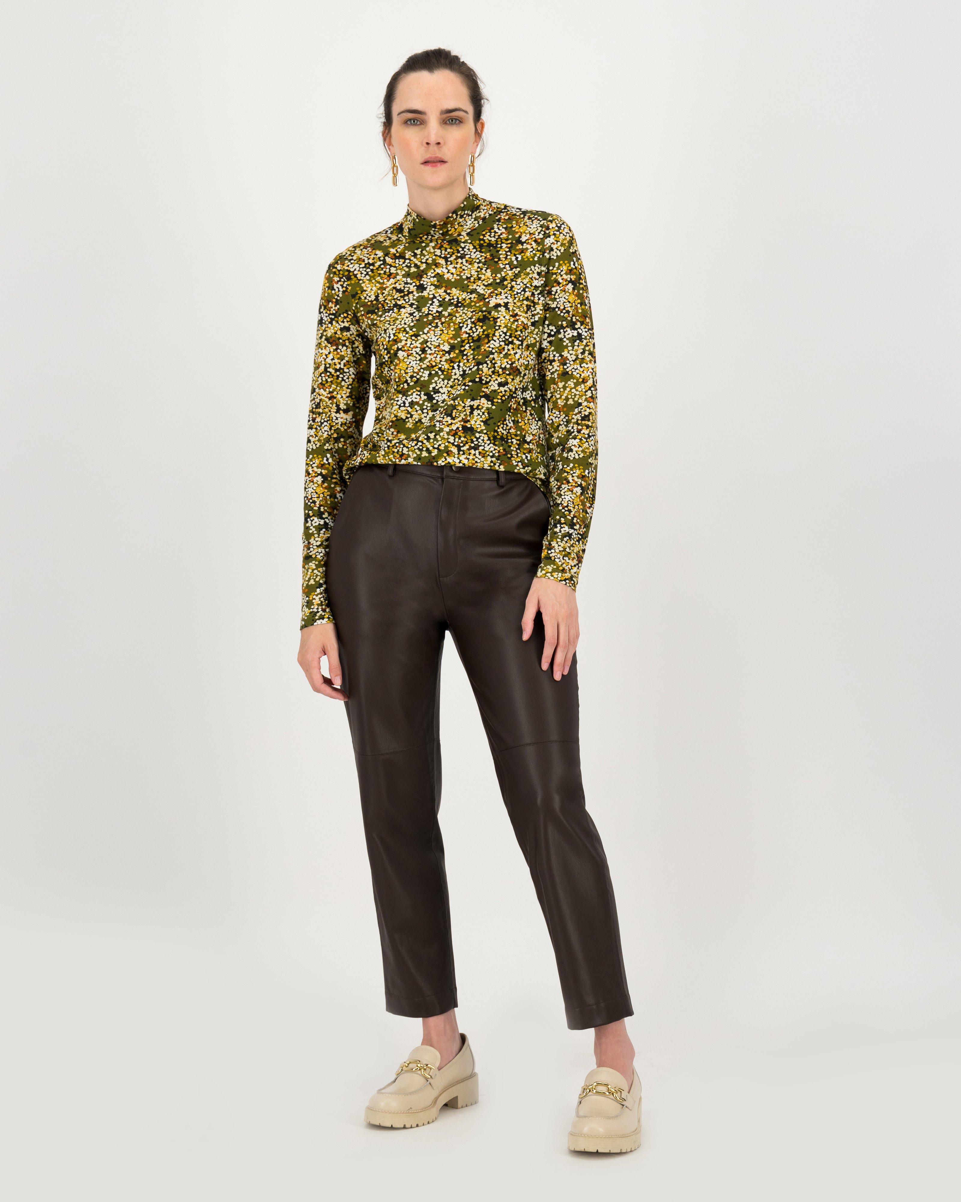 Brielle Printed Funnel Neck Top -  assorted