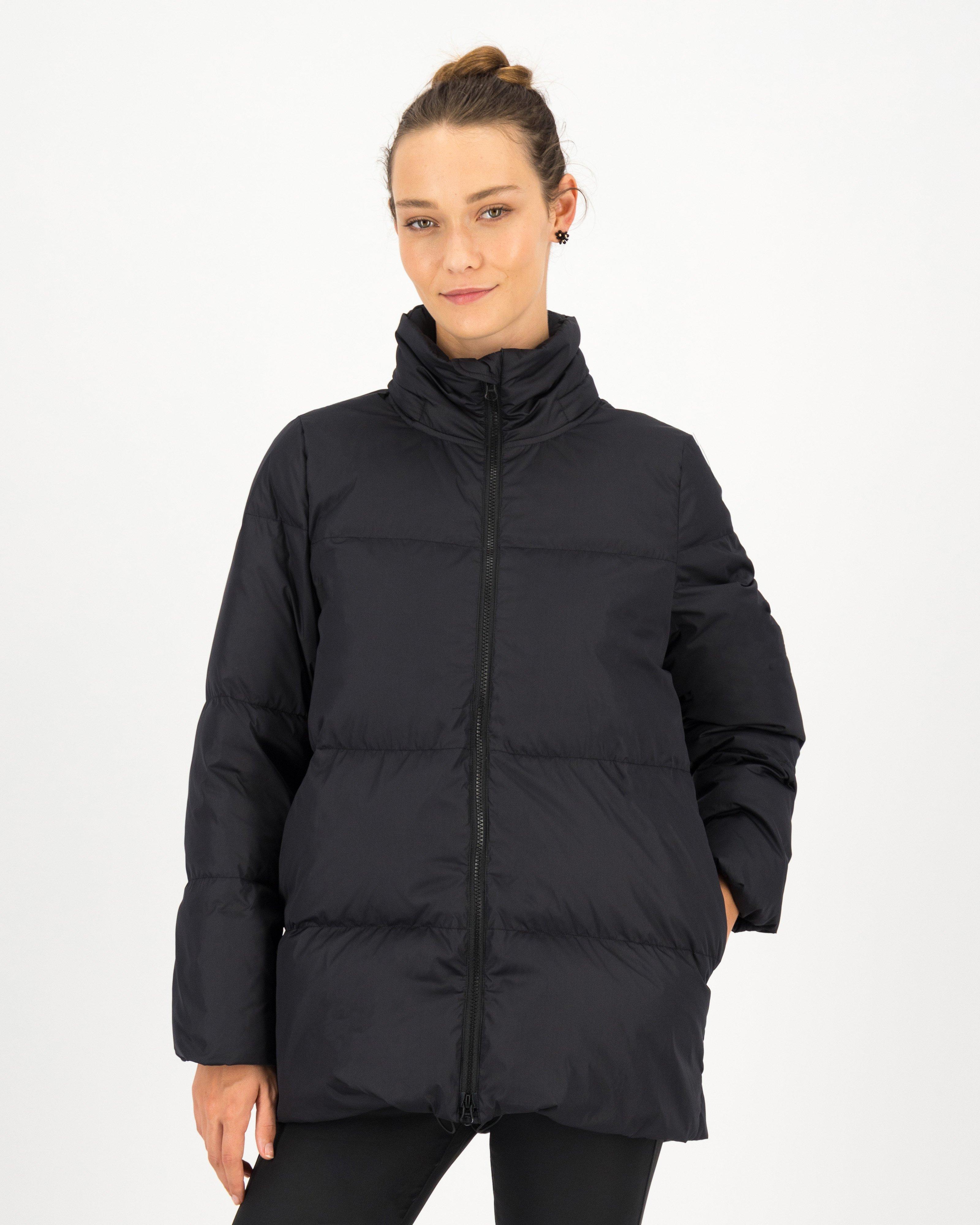 Daisy Down Puffer Jacket -  black