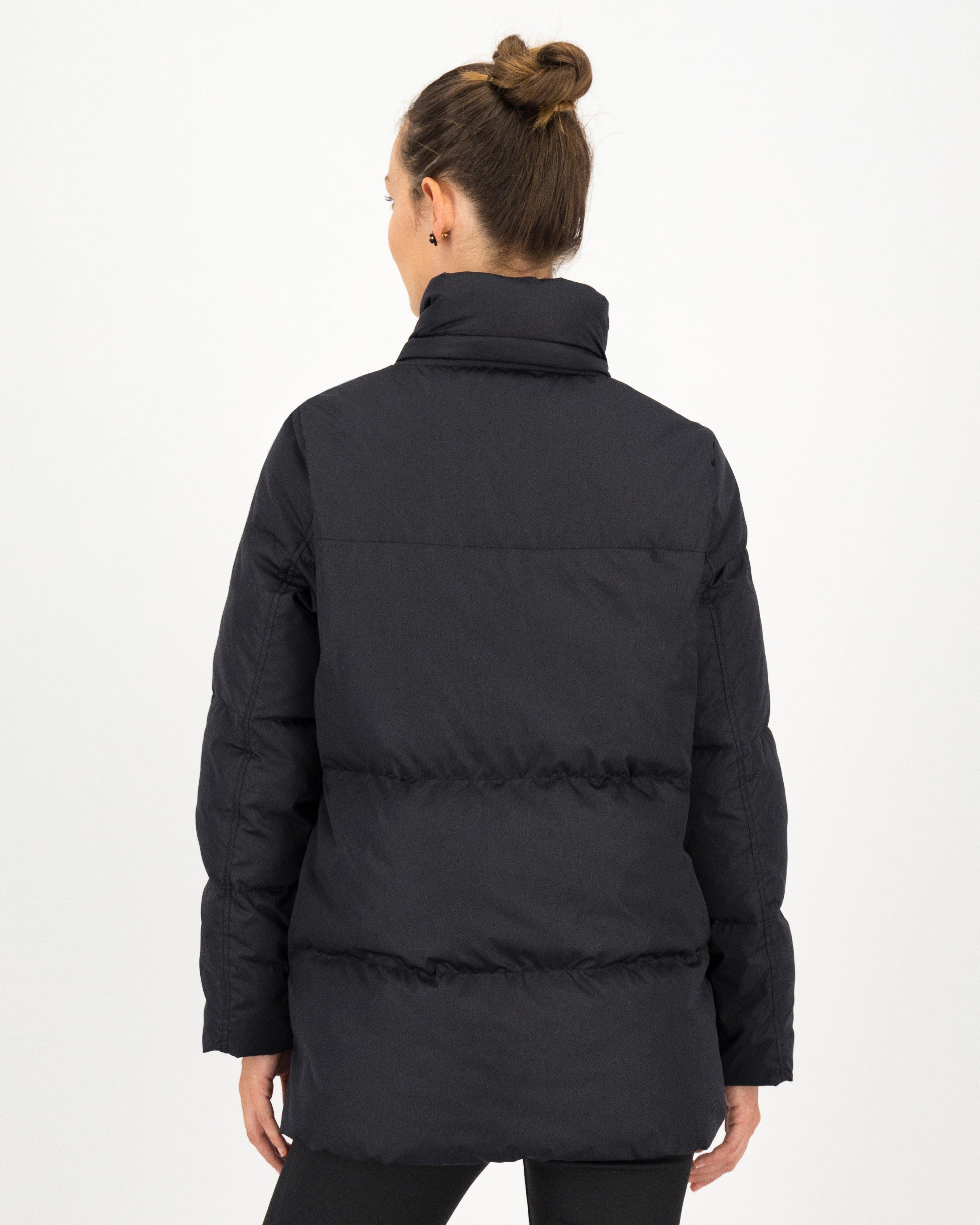 Daisy Down Puffer Jacket -  black