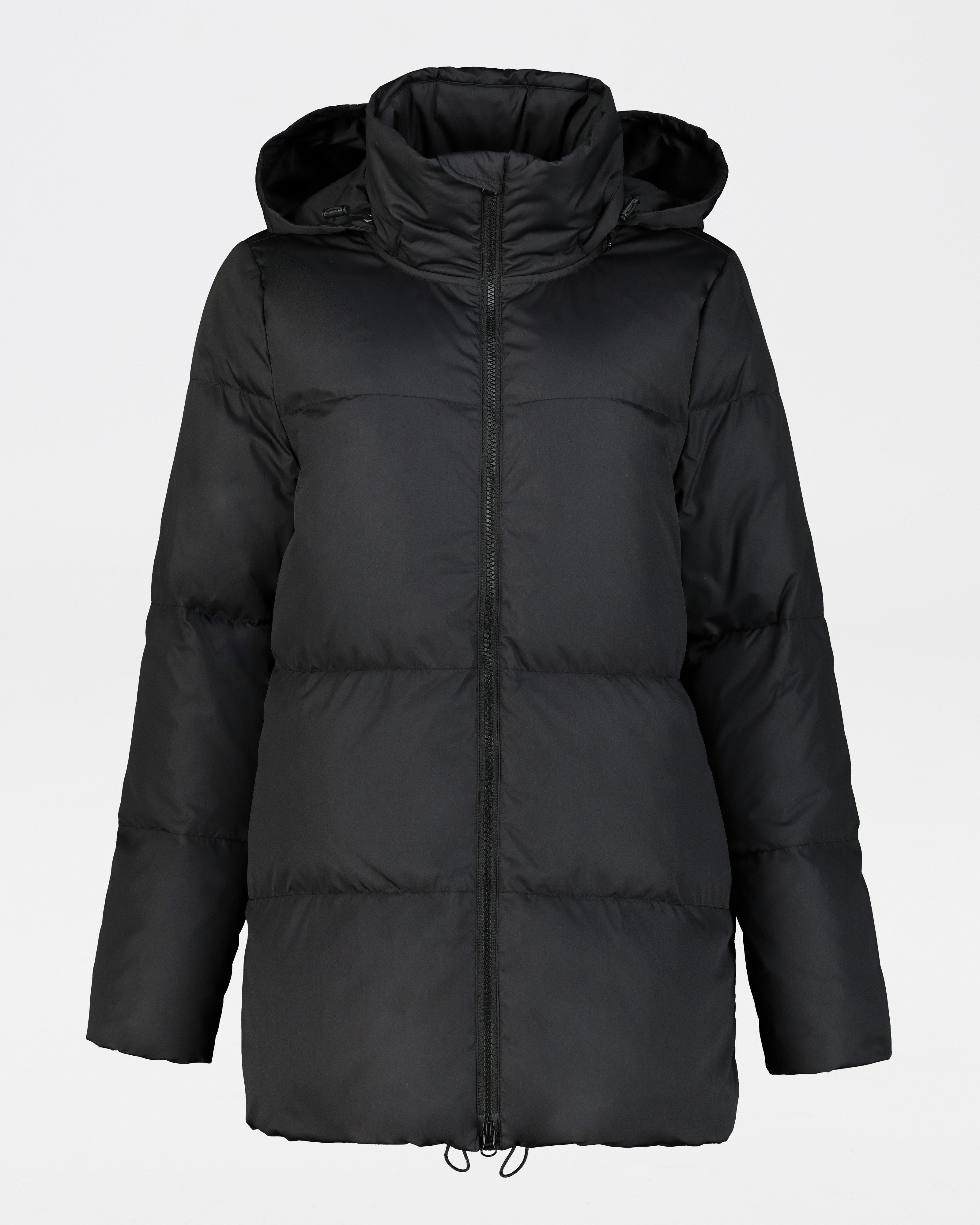 Daisy Down Puffer Jacket -  black