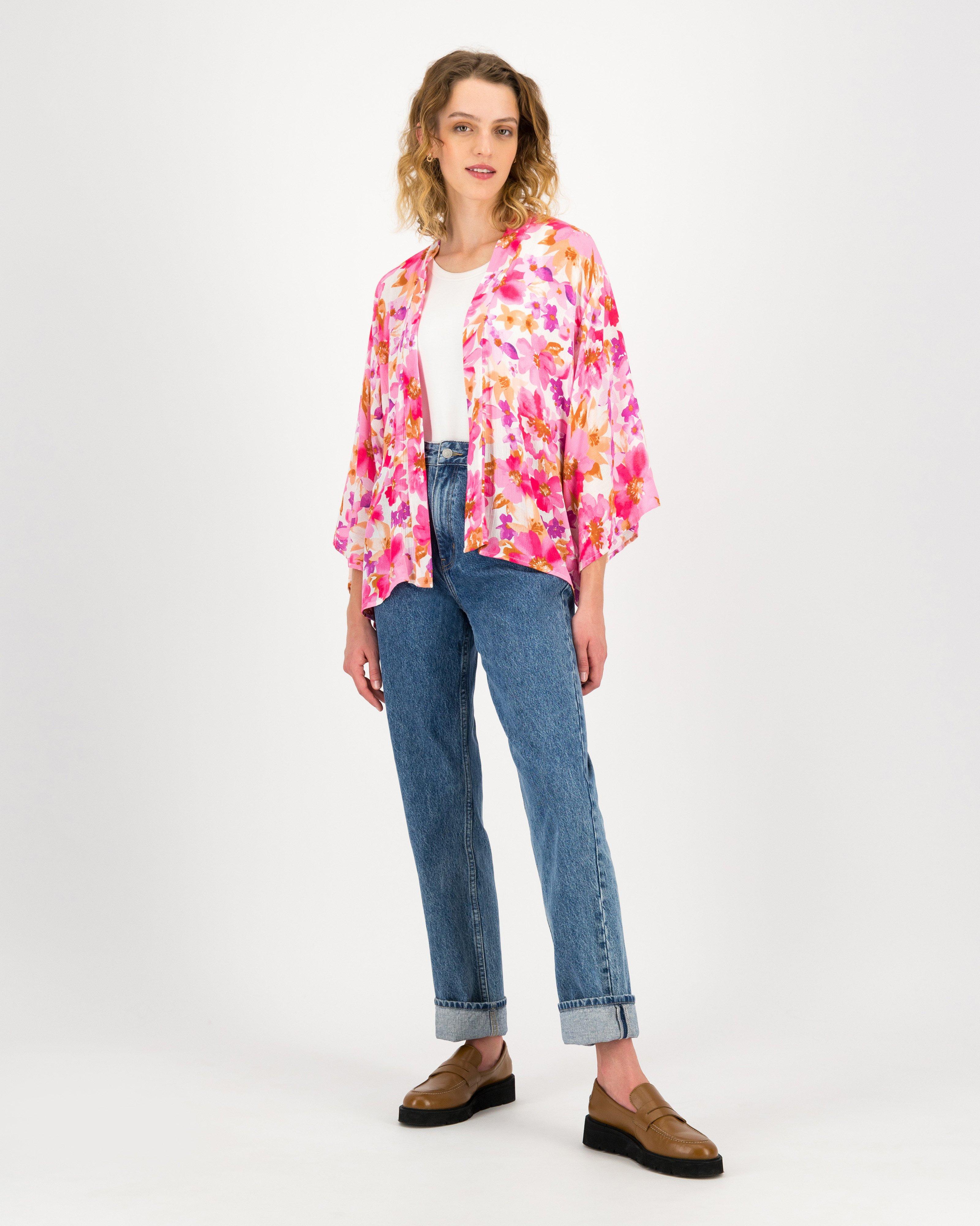 Angel Printed Kimono -  milk