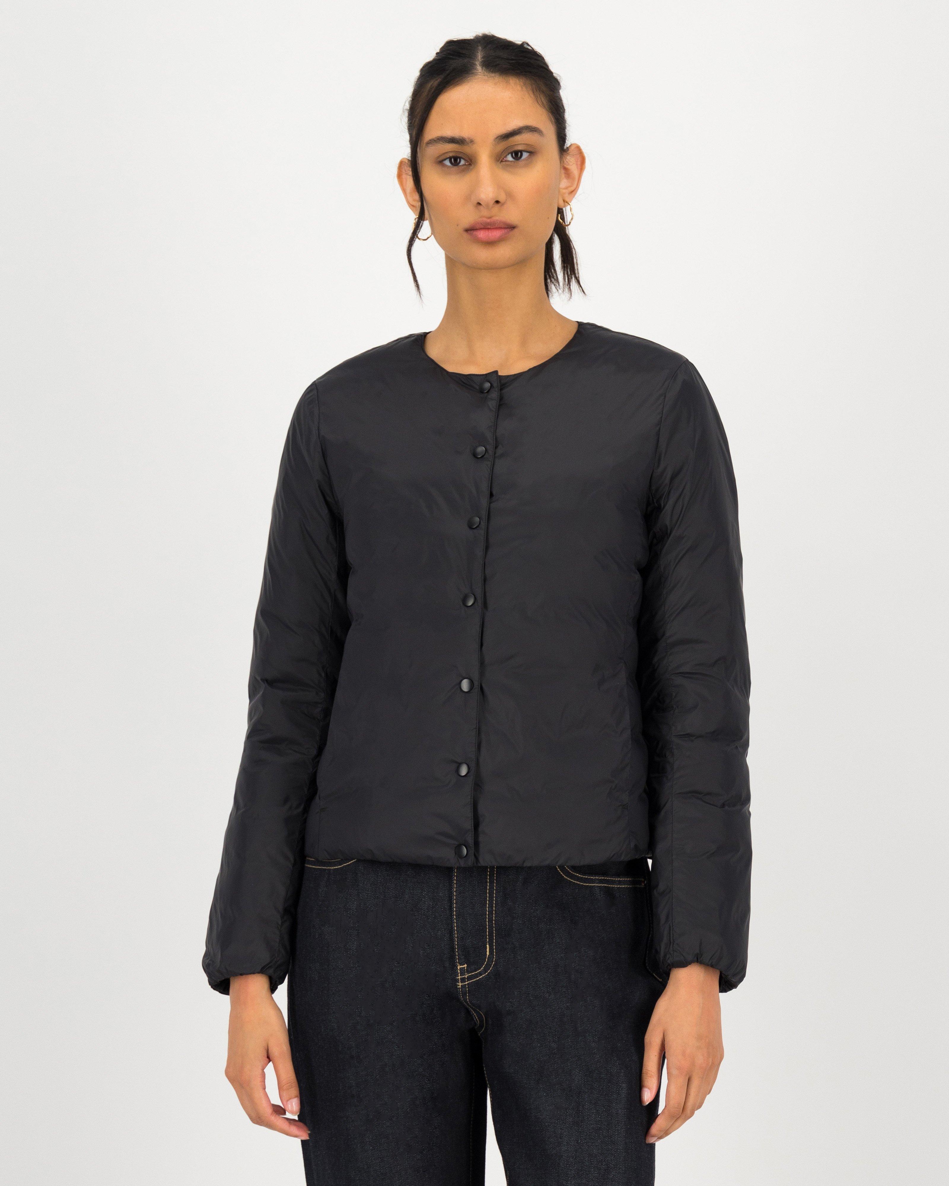 Prisha Collarless Down Puffer Jacket -  darkcharcoal