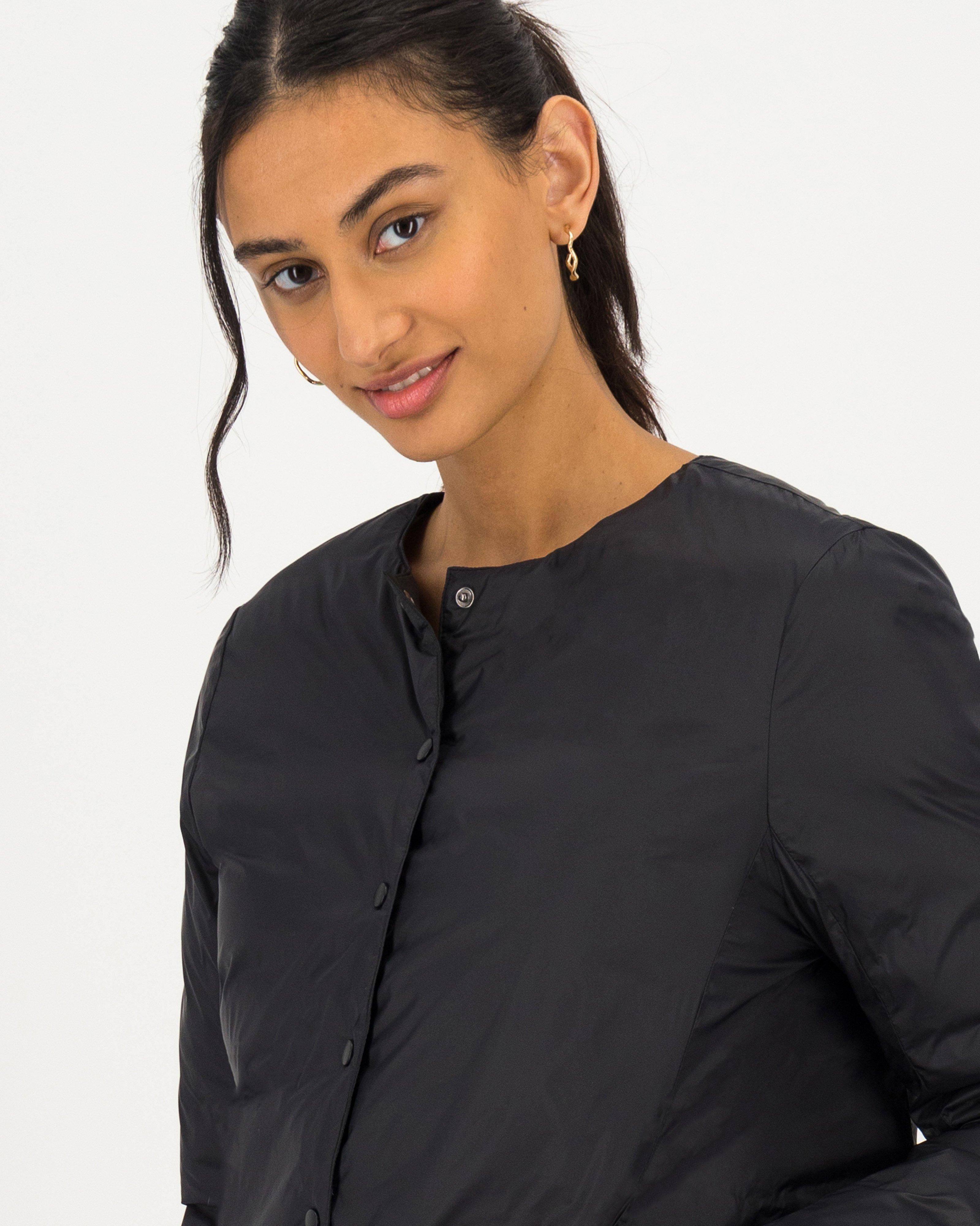 Prisha Collarless Down Puffer Jacket -  darkcharcoal