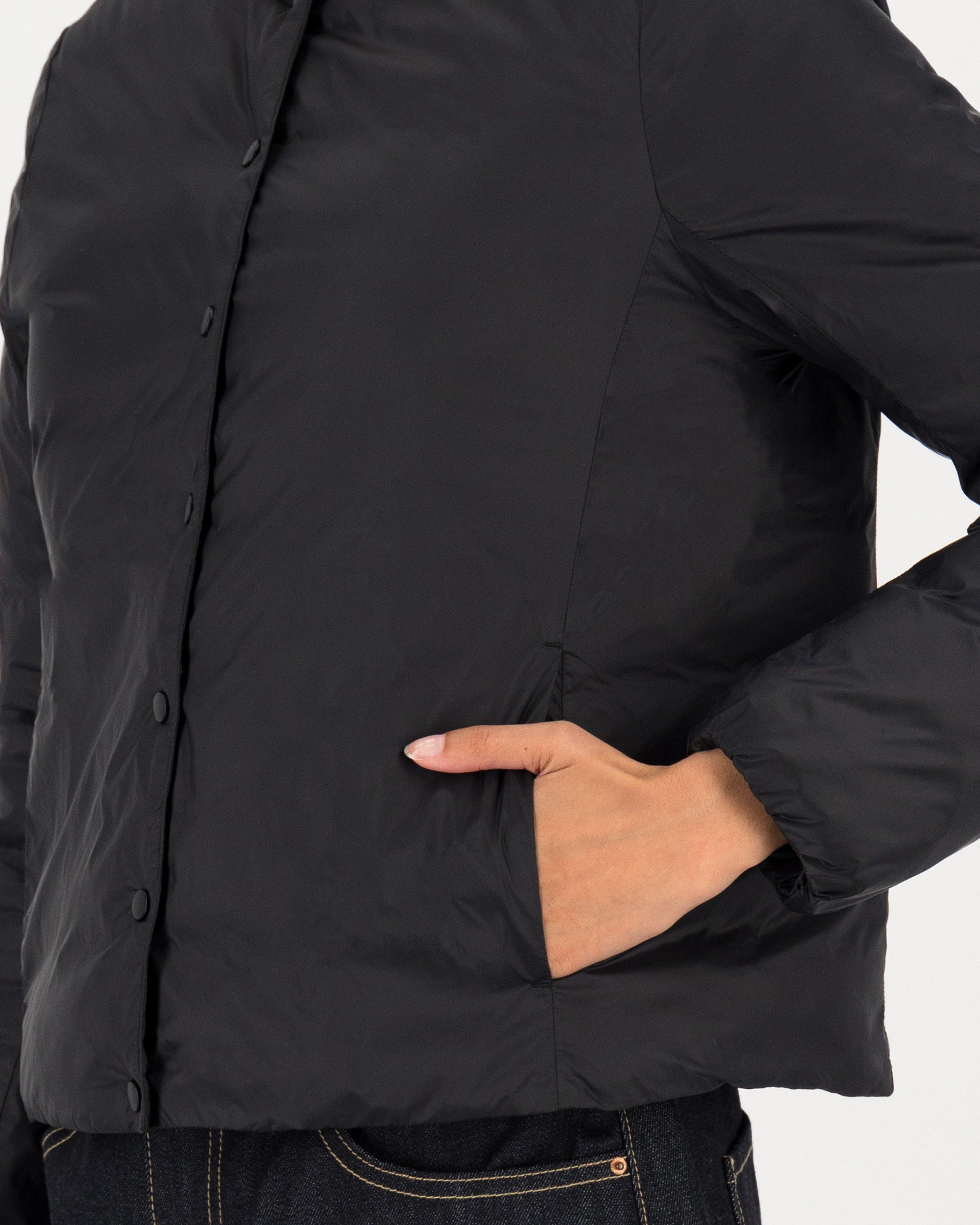 Prisha Collarless Down Puffer Jacket -  darkcharcoal